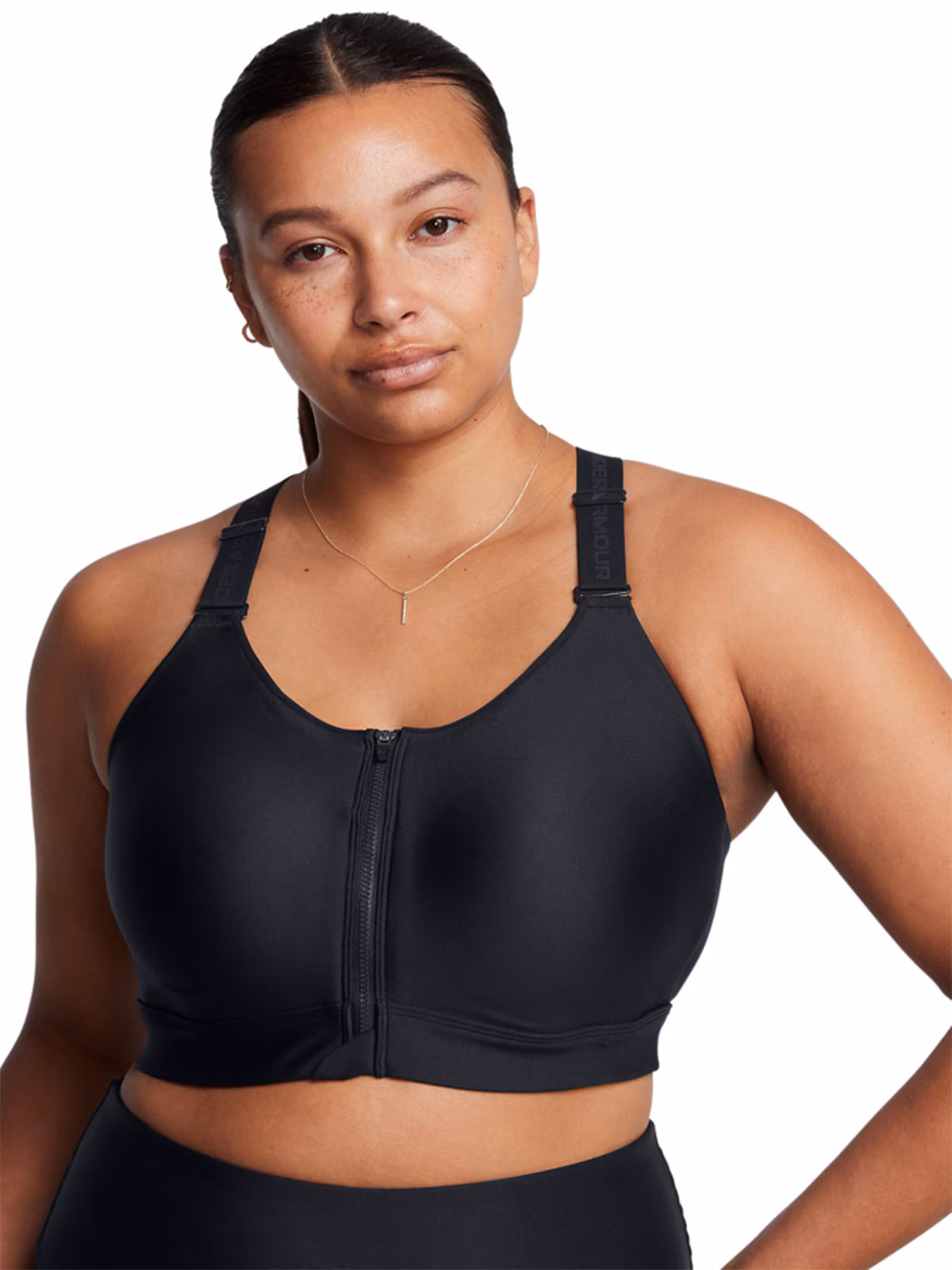 Biustonosz treningowy Under Armour UA Infinity High Zip 2.0 Bra - czarny