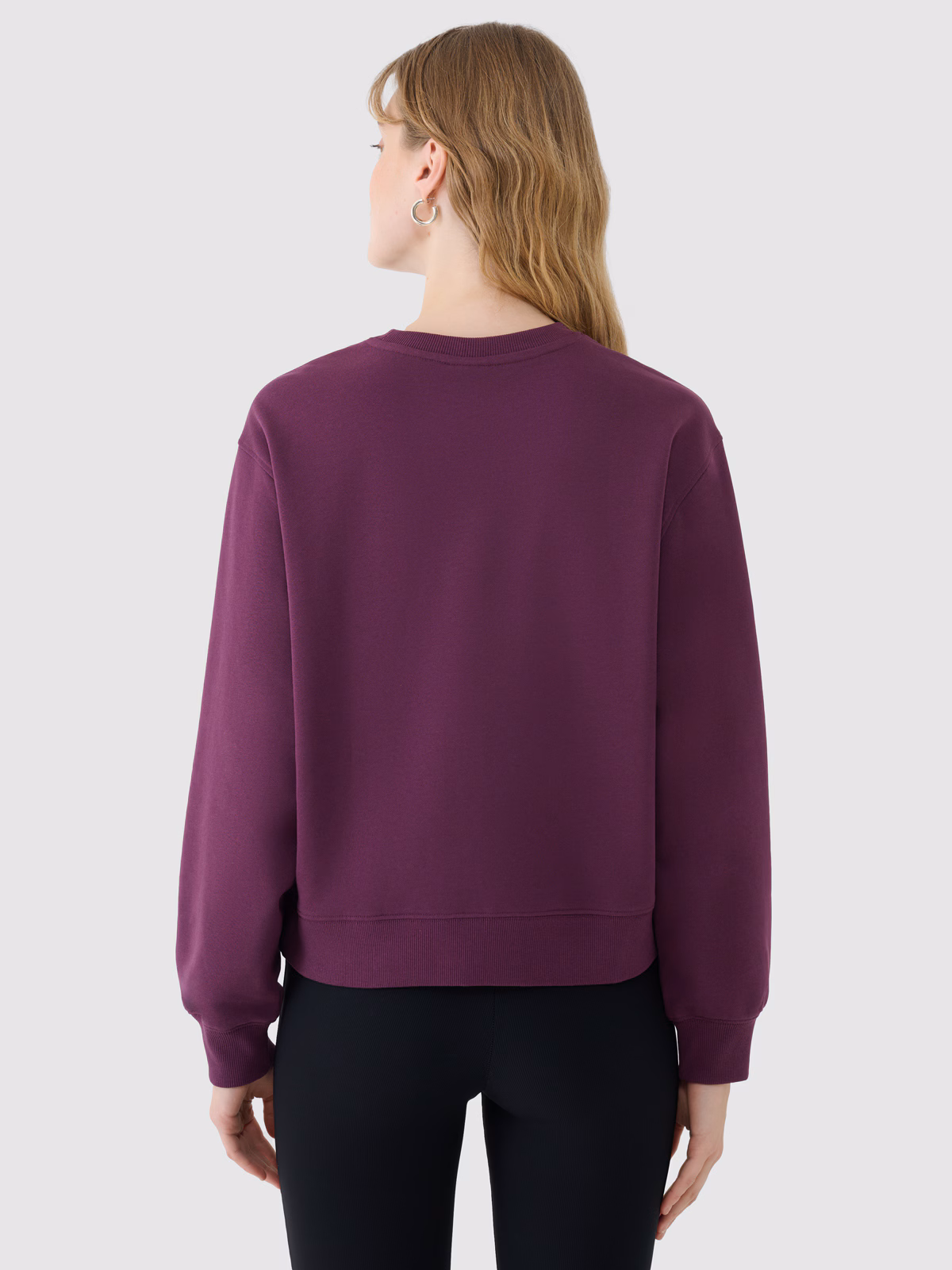 Bluza nierozpinana bez kaptura damska - fioletowa