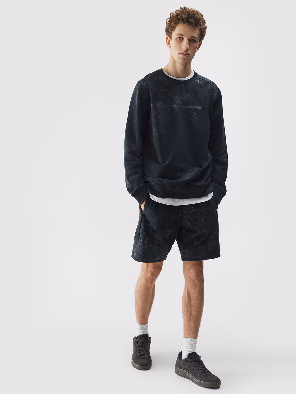 Spodenki dresowe męskie - grafitowy