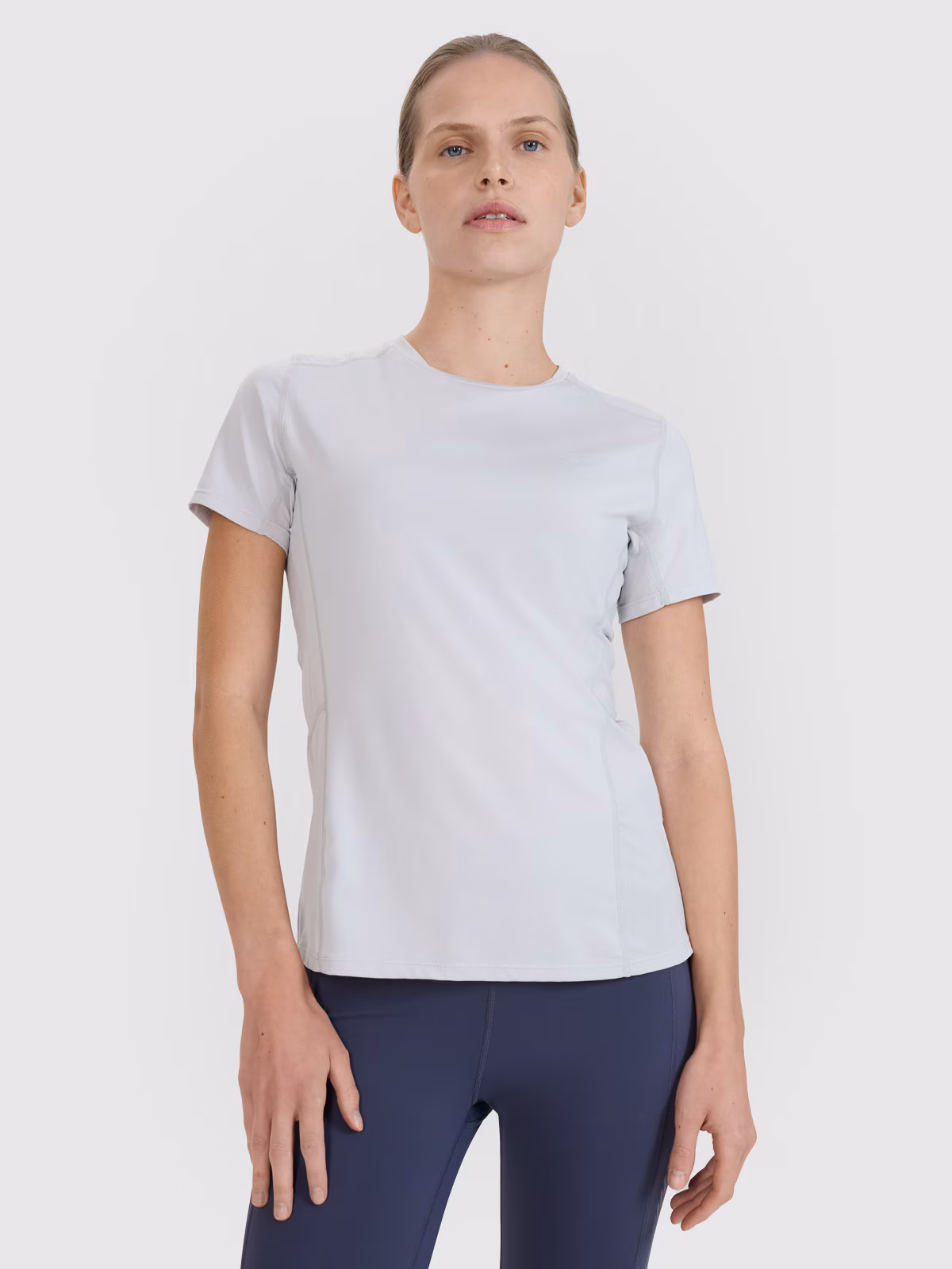 Koszulka do biegania w terenie regular damska - szara