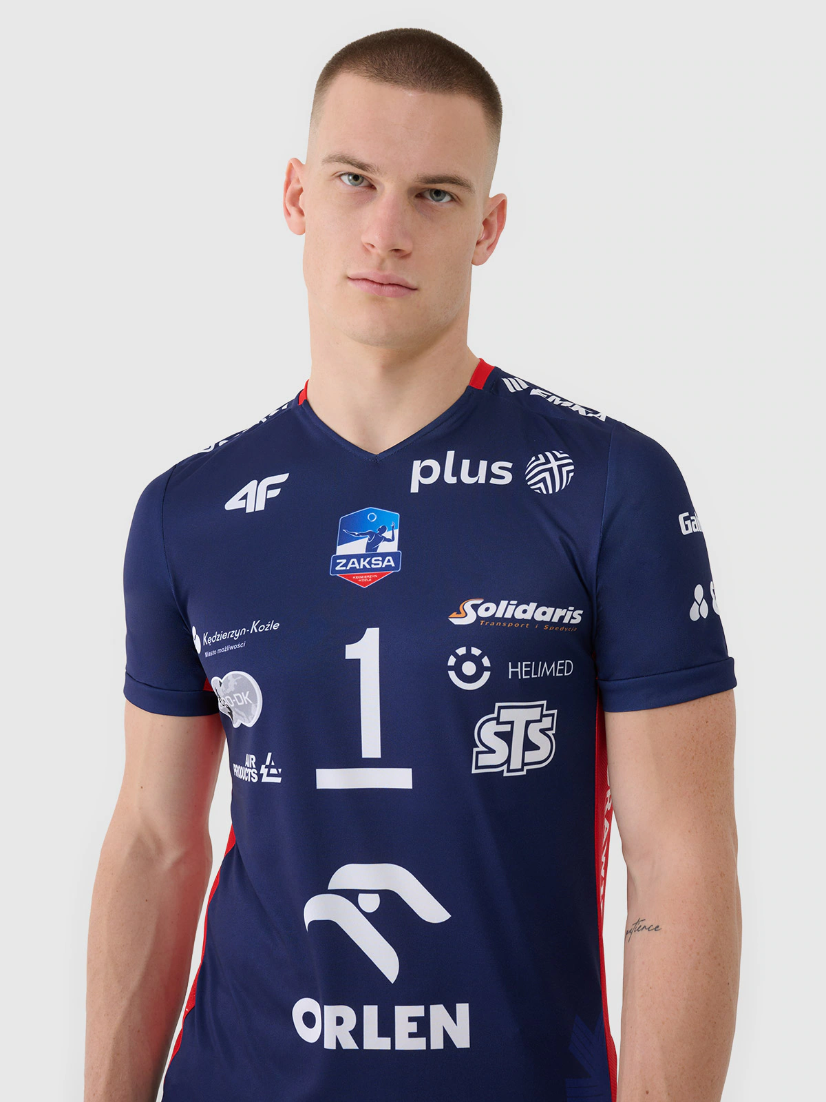 Koszulka meczowa replika domowa z sezonu 2024/25 męska 4F x Zaksa Kędzierzyn Koźle - Kurek - multikolor