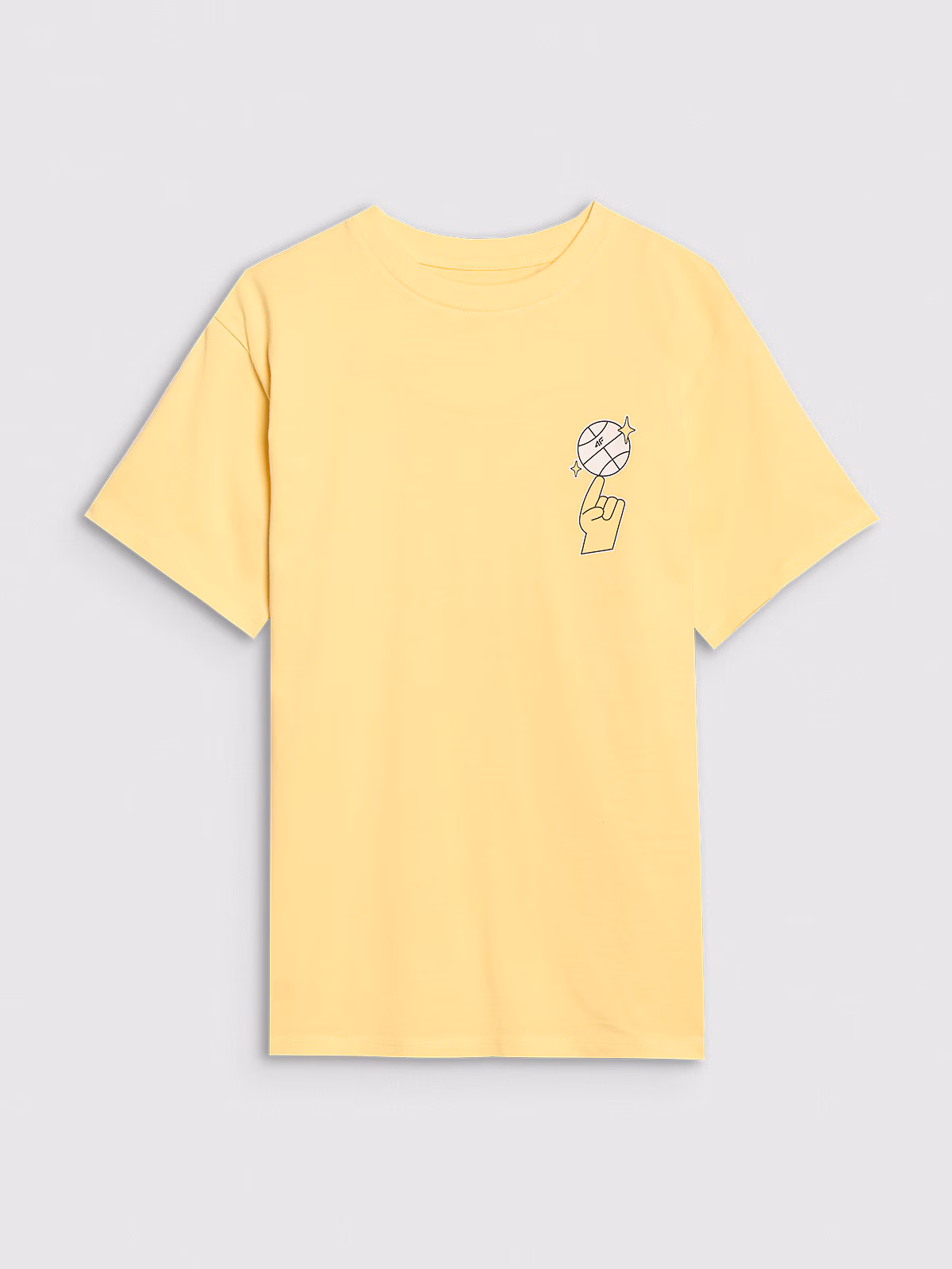 T-shirt oversize z nadrukiem chłopięcy - czerwony