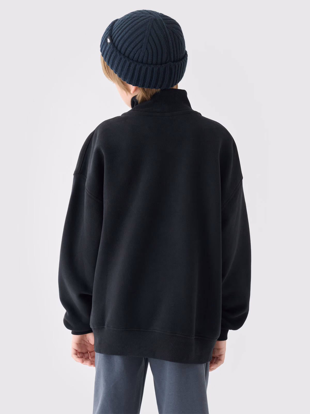 Bluza dresowa nierozpinana bez kaptura chłopięca - szara