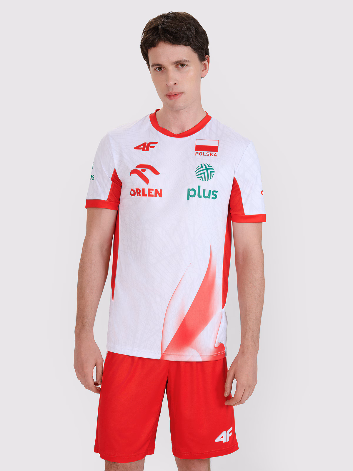 Koszulka meczowa replika domowa męska 4F x Polska Siatkówka - biała