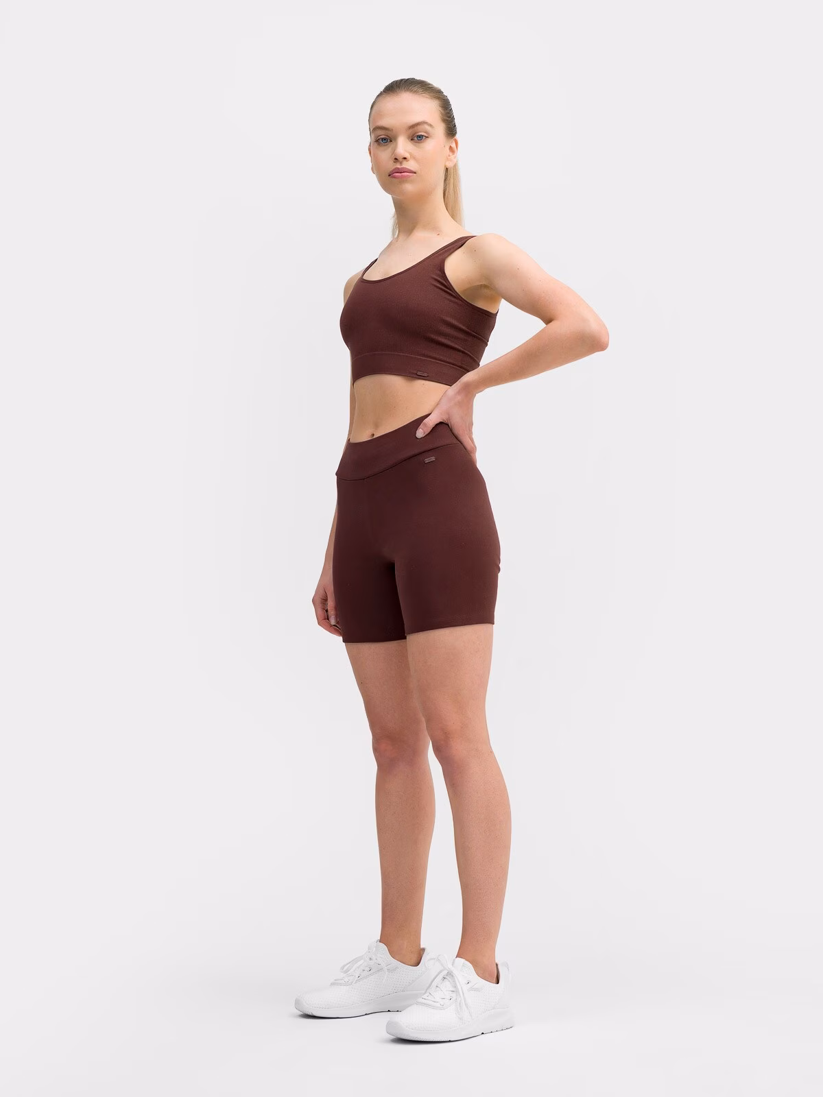 Crop-top z prążkowanej dzianiny damski