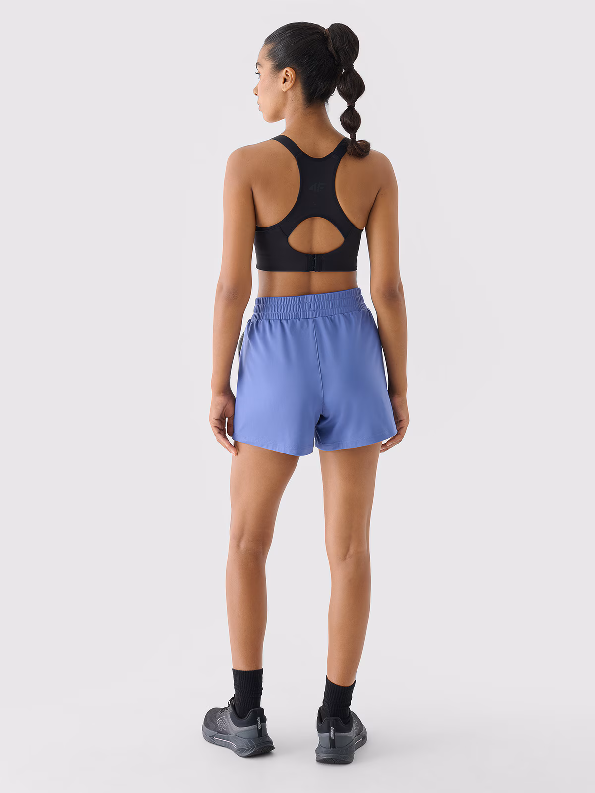 Spodenki treningowe szybkoschnące damskie - fioletowe