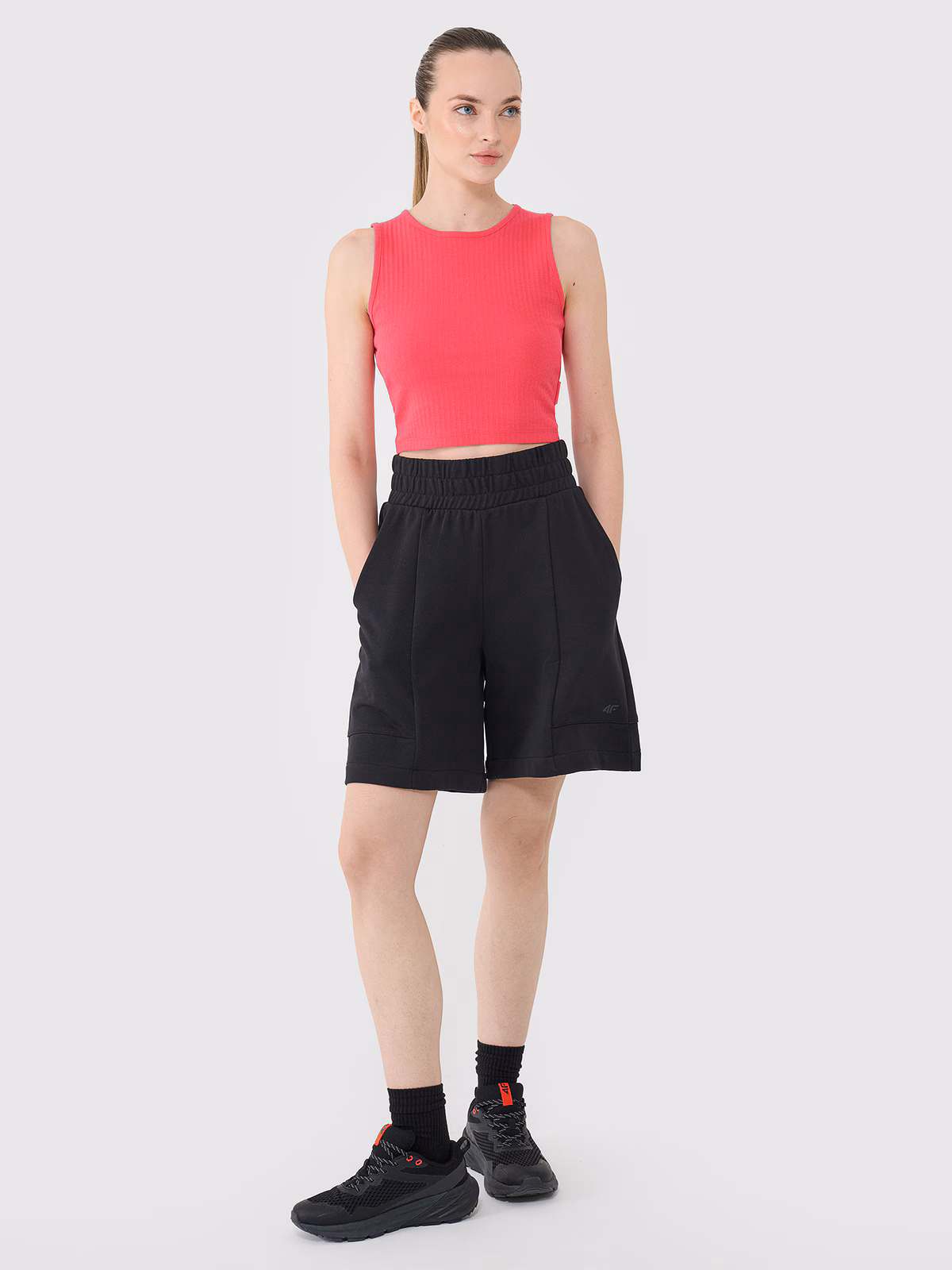 Spodenki dresowe damskie - czarne