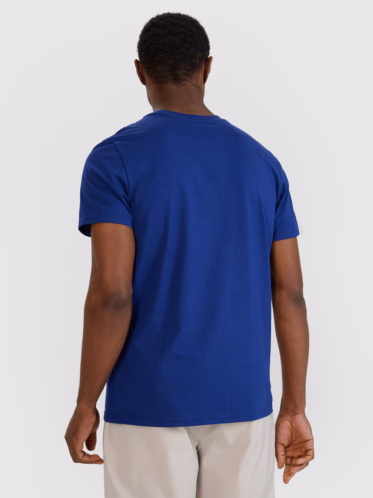 T-shirt regular gładki męski - czarny