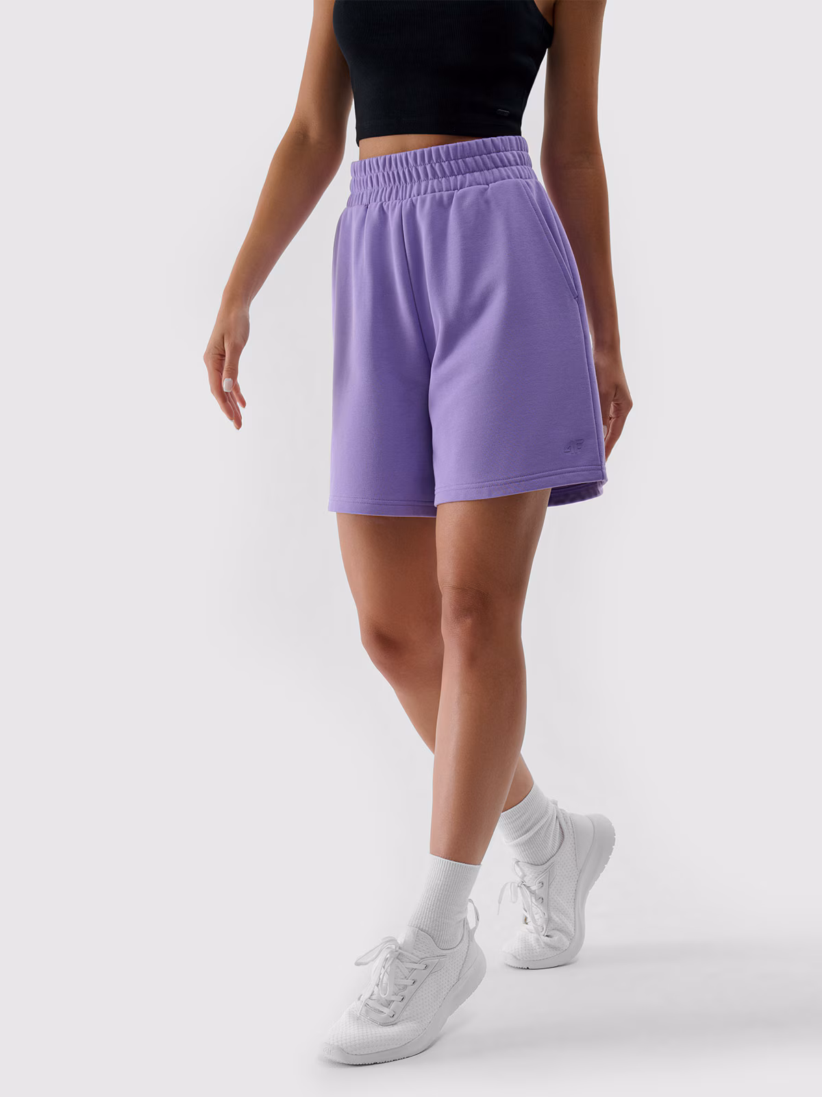 Spodenki dresowe damskie - fioletowe