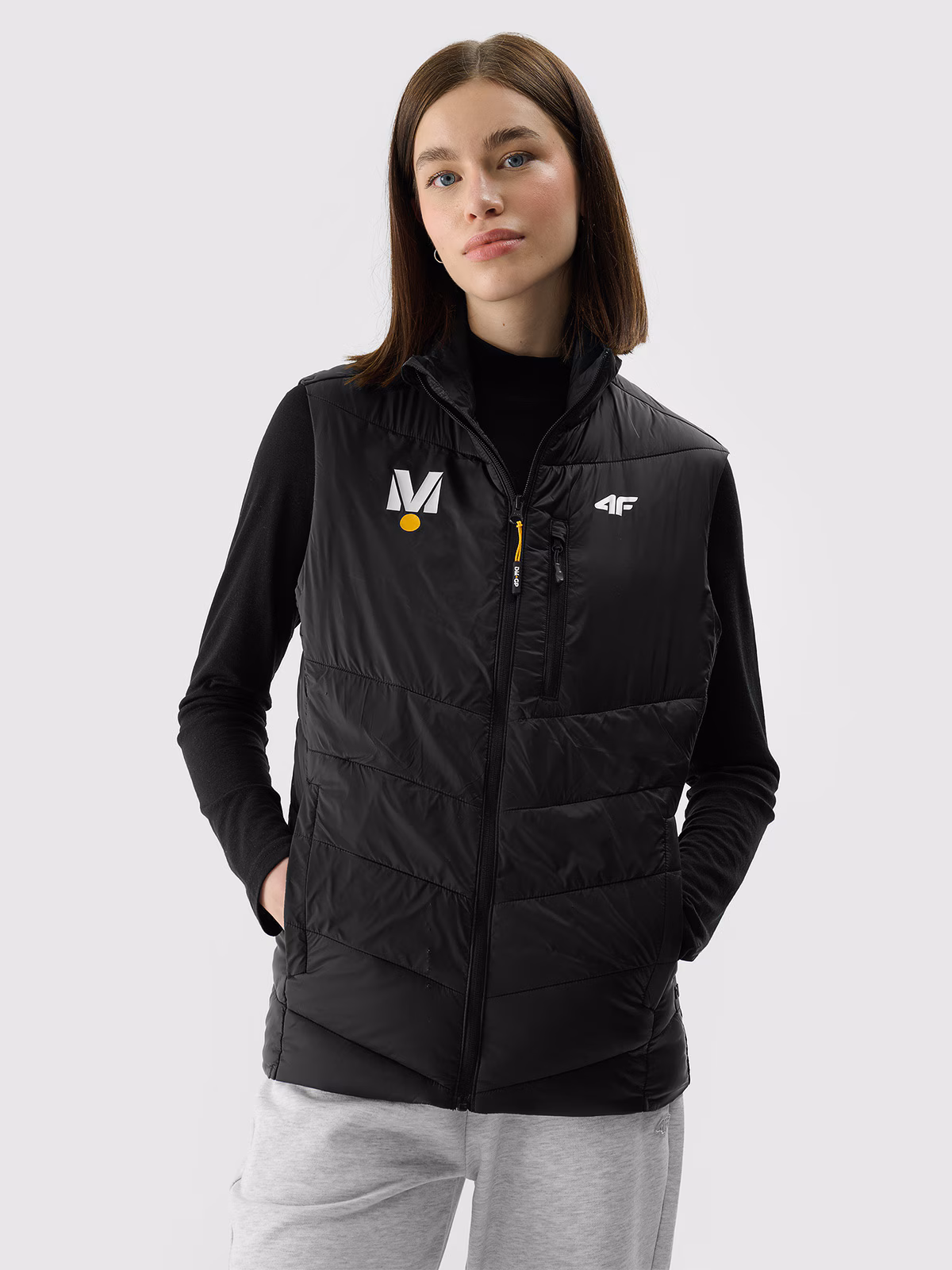 Bezrękawnik puchowy z wypełnieniem syntetycznym uniseks 4F x Drift Masters - czarny