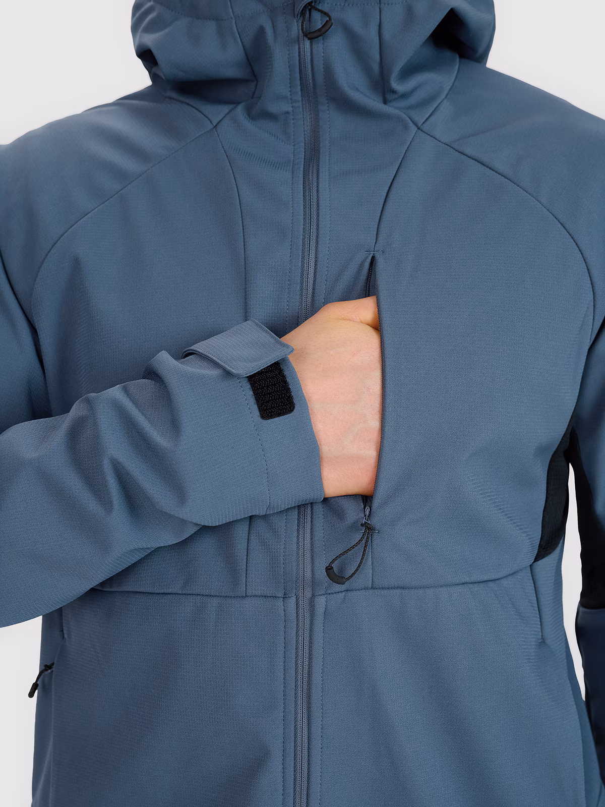 Kurtka softshell wiatroodporna membrana 10000 męska - granatowa