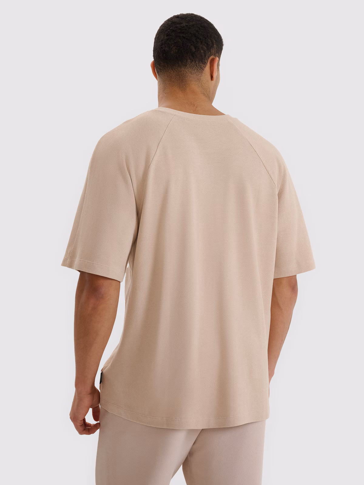 T-shirt oversize z modalem męski - biała