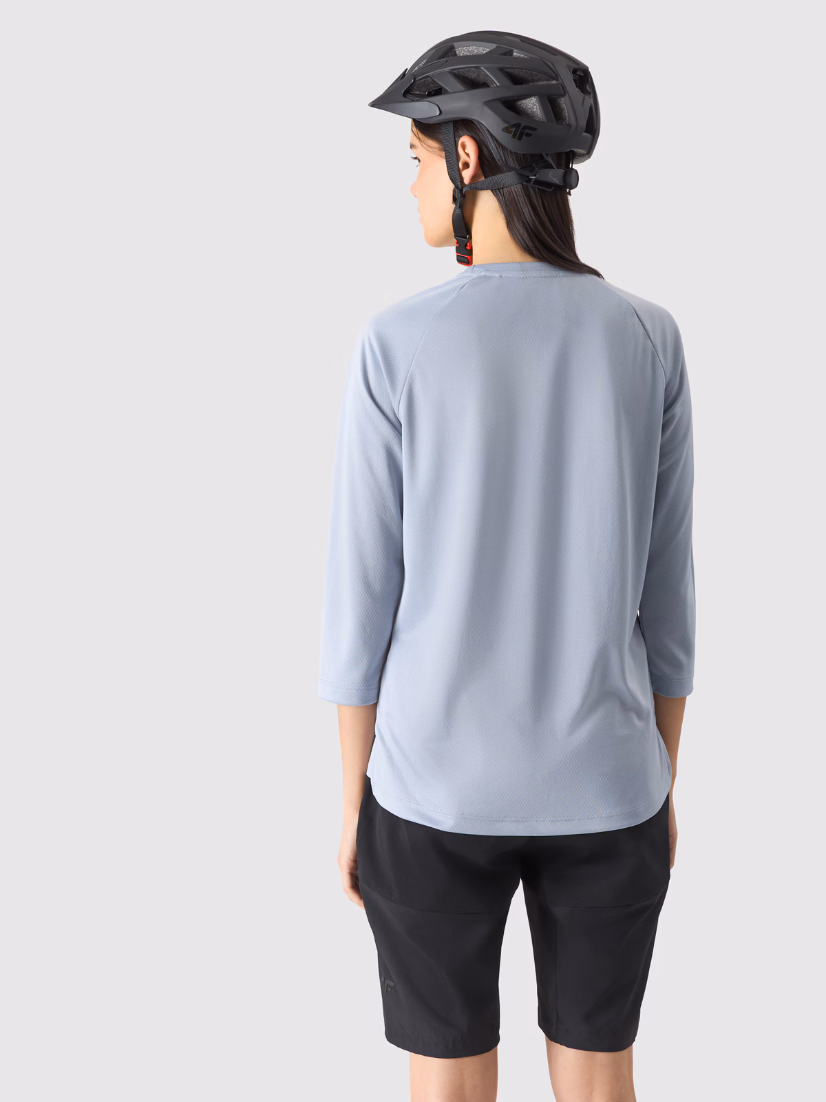 Longsleeve rowerowy szybkoschnący damski - niebieski