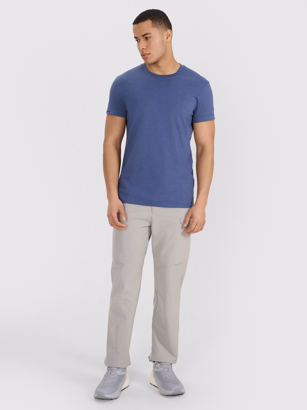 T-shirt regular gładki męski - biały