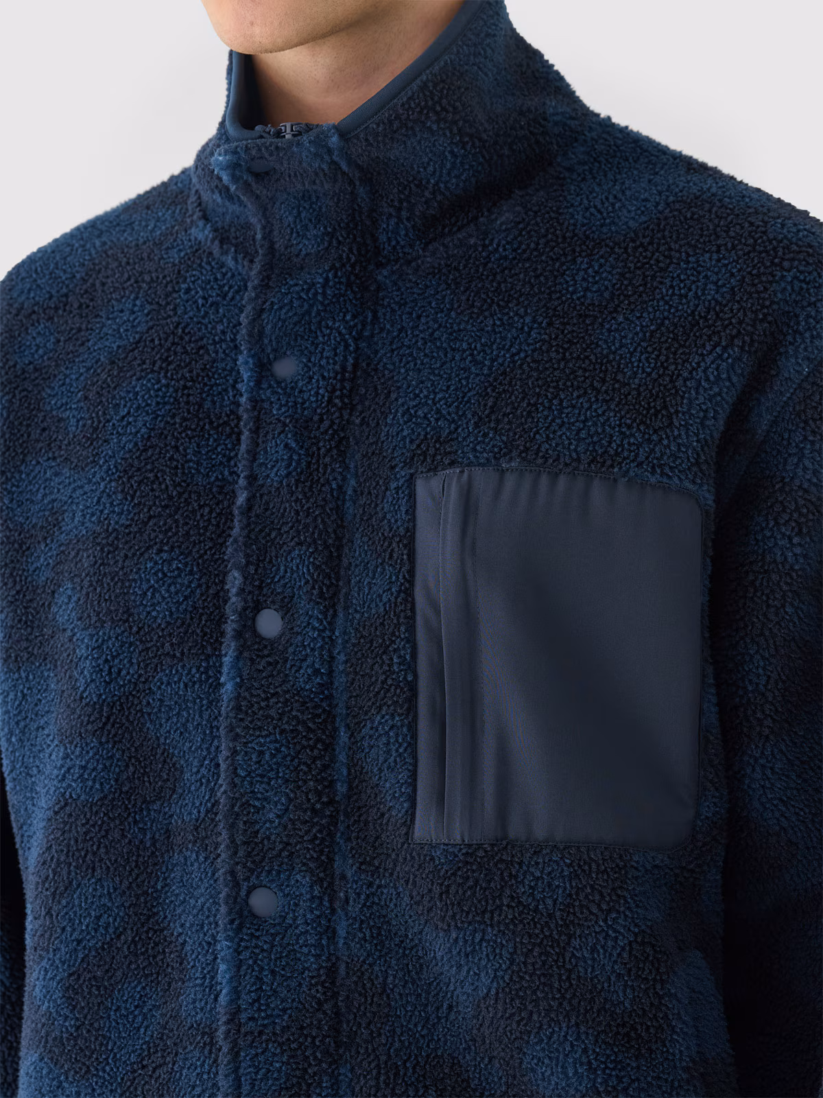 Polar sherpa rozpinany ze stójką męski Outhorn - granatowy