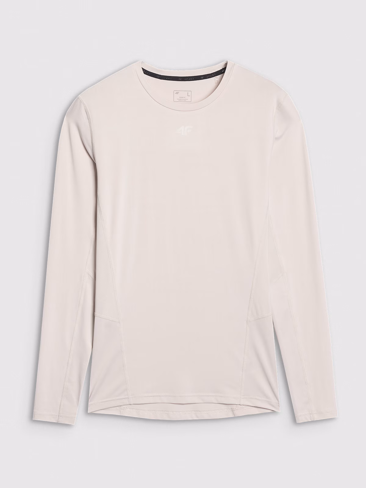 Longsleeve treningowy szybkoschnący męski - beżowy