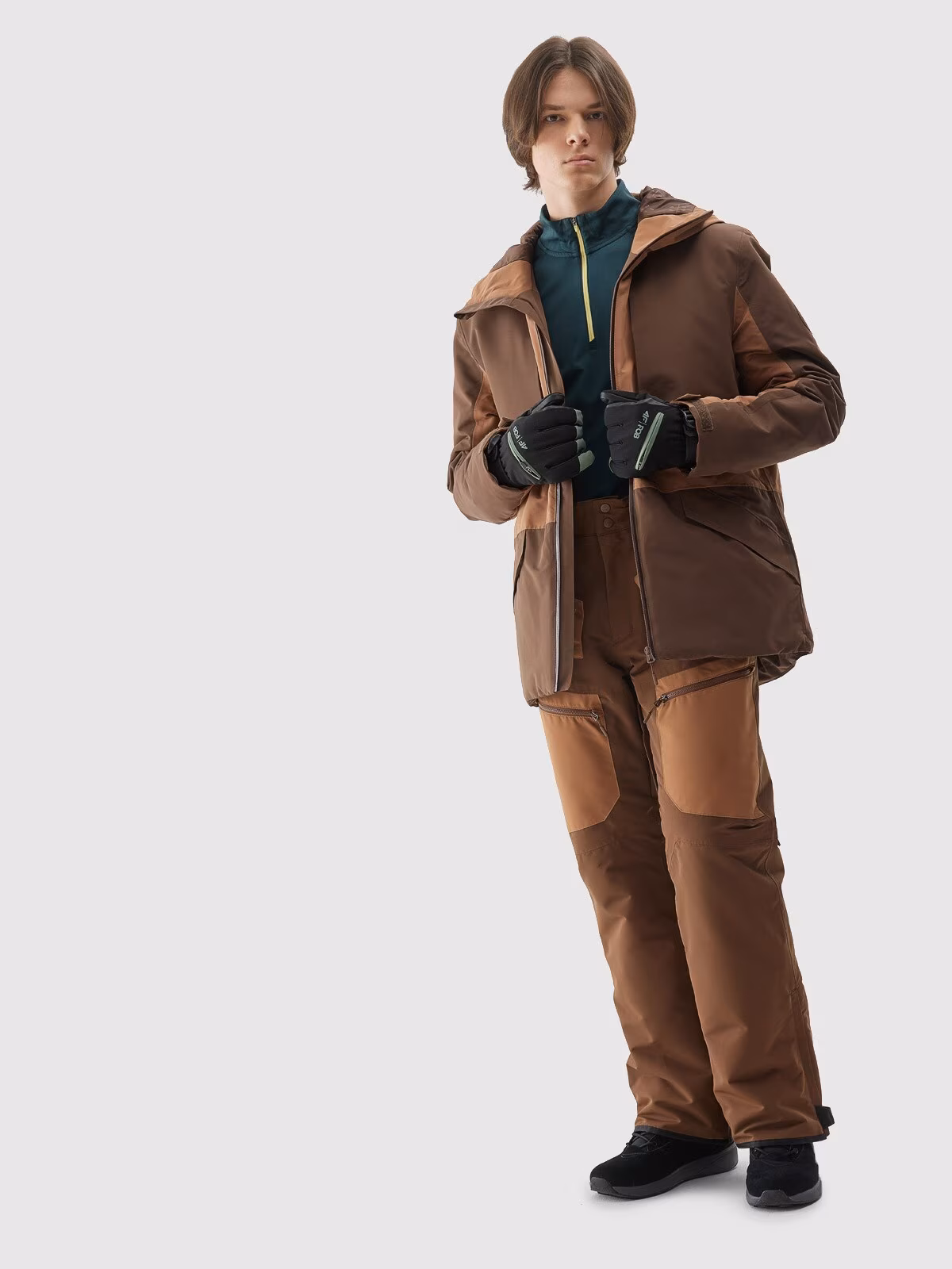 Kurtka snowboardowa membrana 10000 męska - zielona