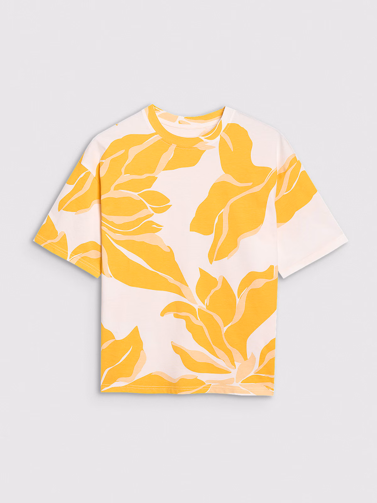 T-shirt oversize z nadrukiem damski - multikolor