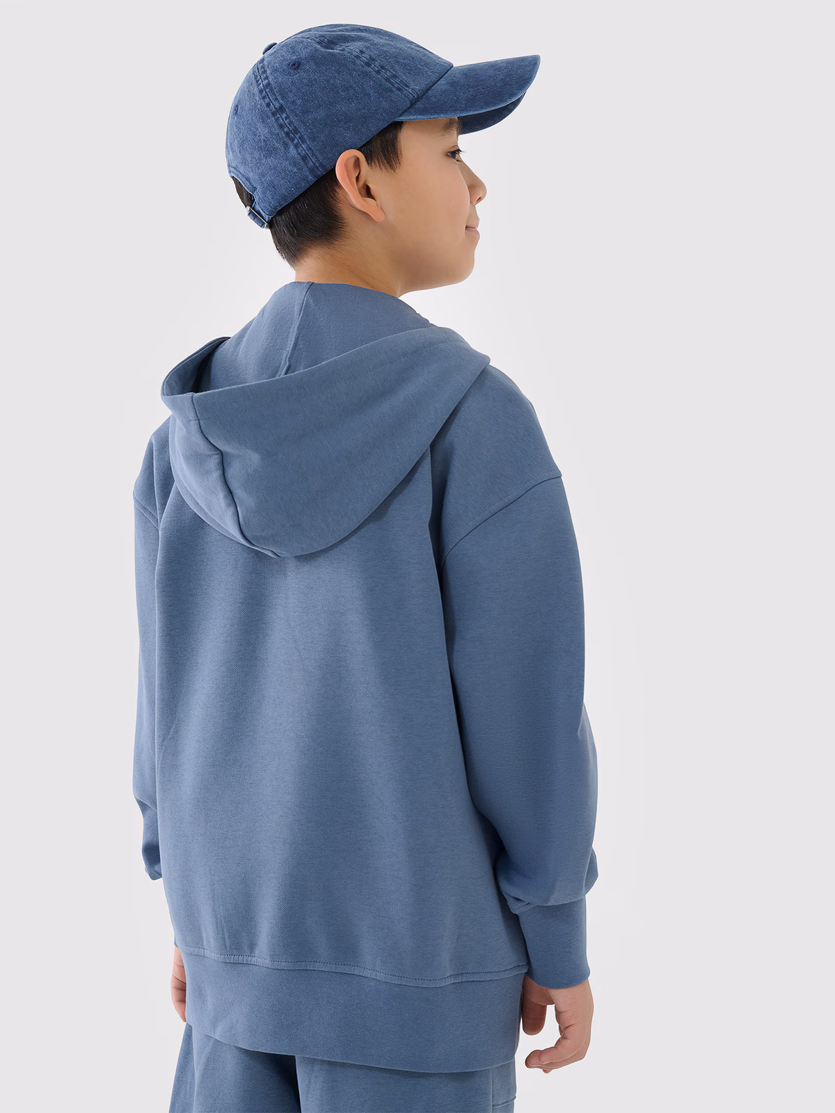 Bluza dresowa rozpinana z kapturem chłopięca - granatowa