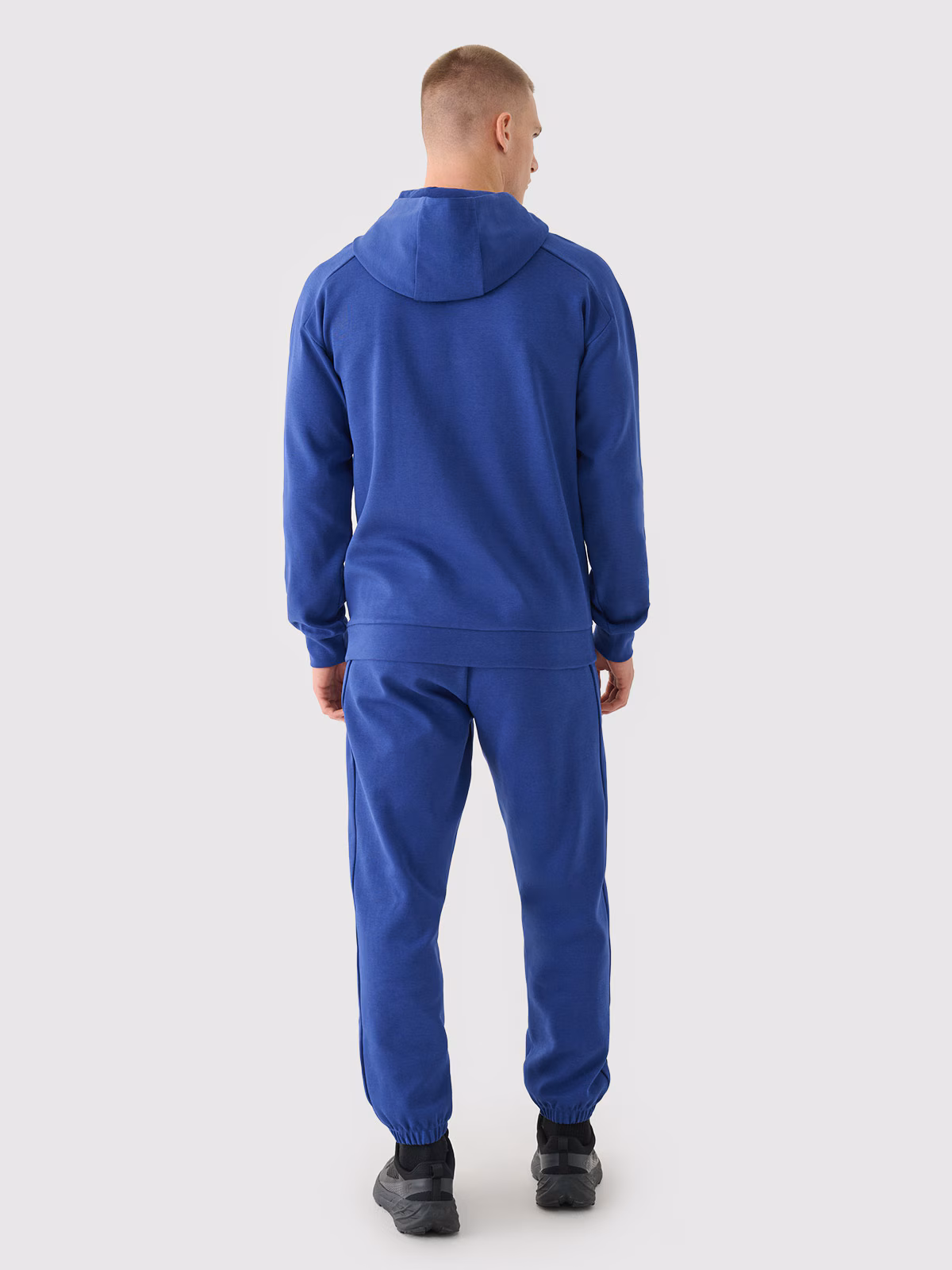 Spodnie dresowe joggery męskie - granatowe