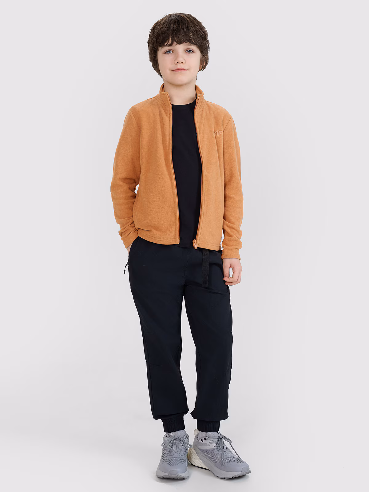 Polar regular ze stójką chłopięcy - brązowy