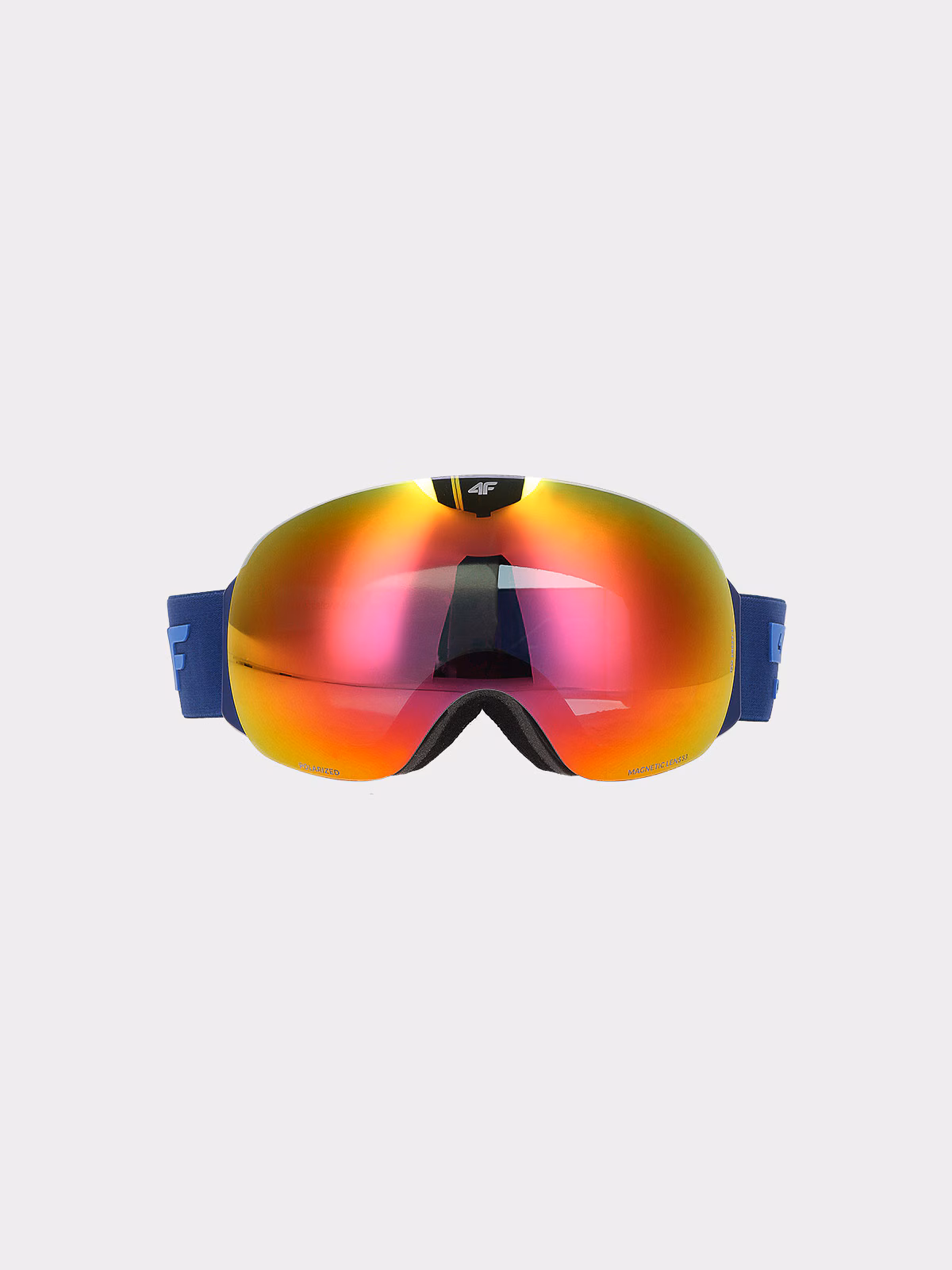 Gogle narciarskie z multibarwną powłoką i polaryzacją uniseks - fioletowe