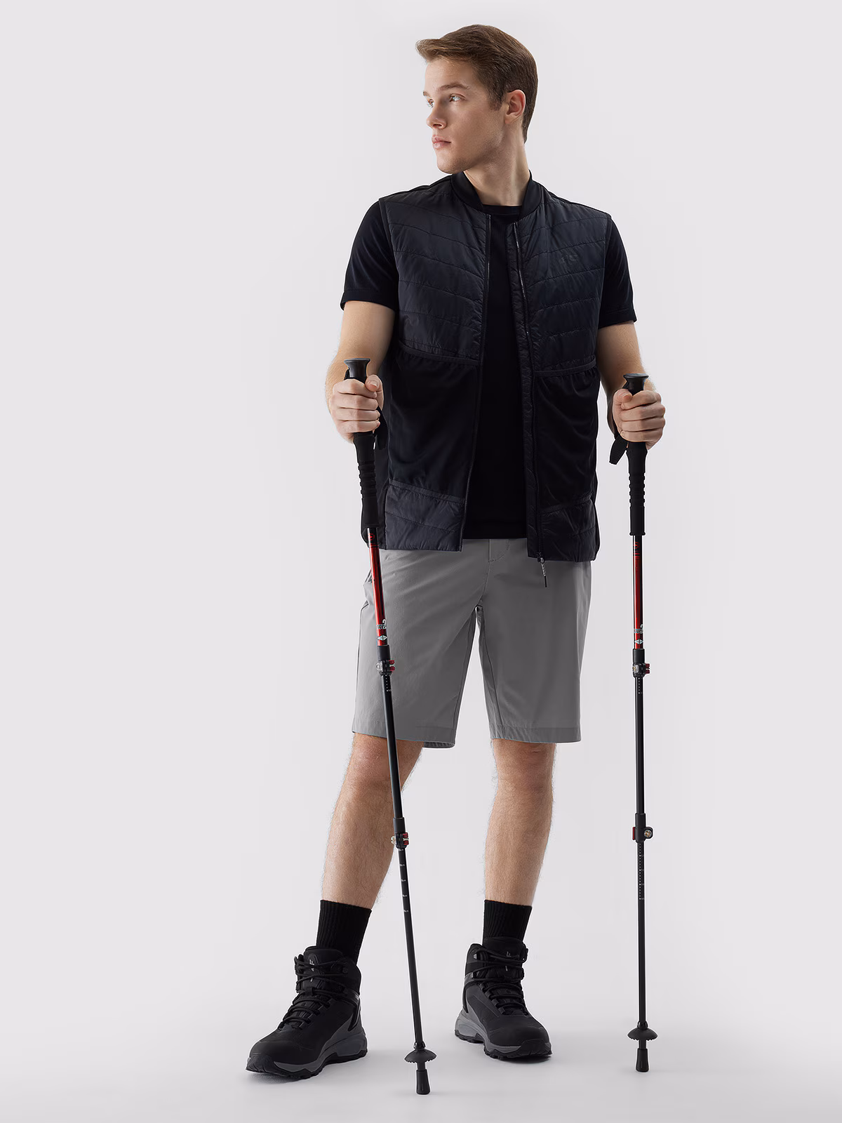 Bezrękawnik do biegania w terenie z wypełnieniem Primaloft Black Eco męski - czarny