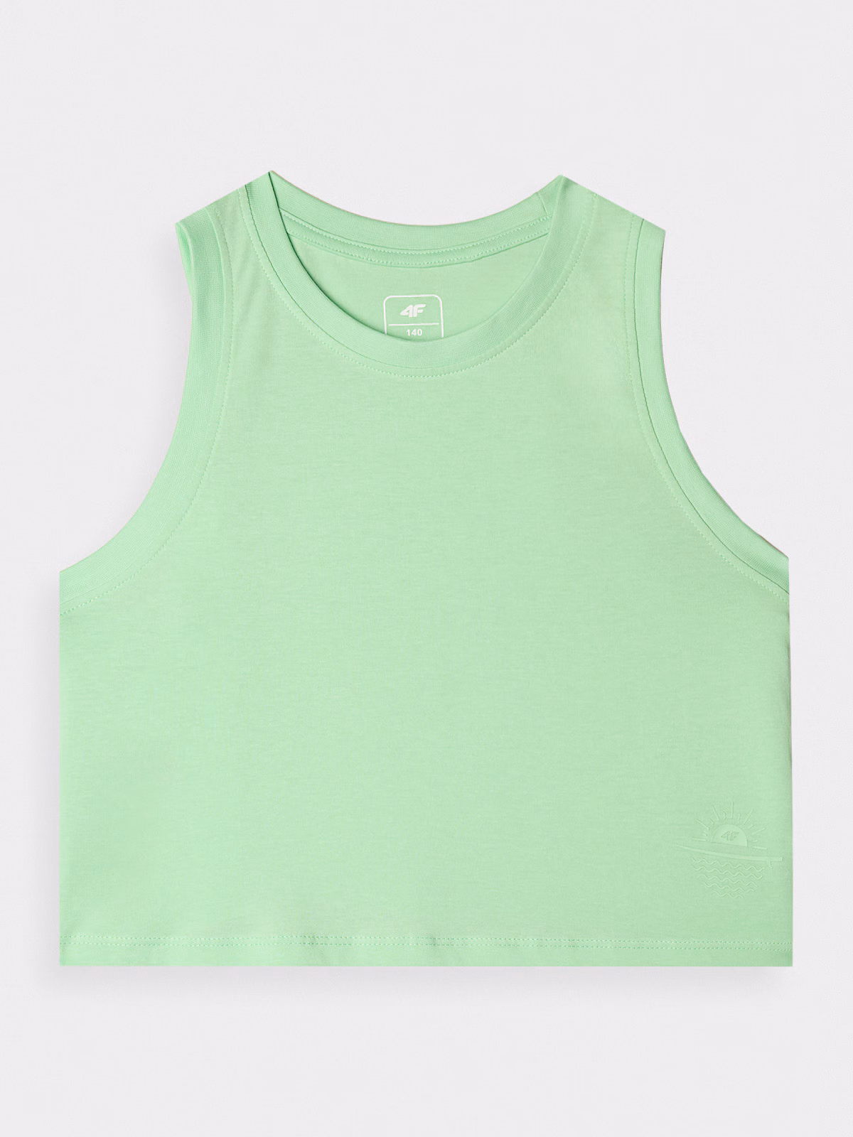 Crop top oversize dziewczęcy - zielony