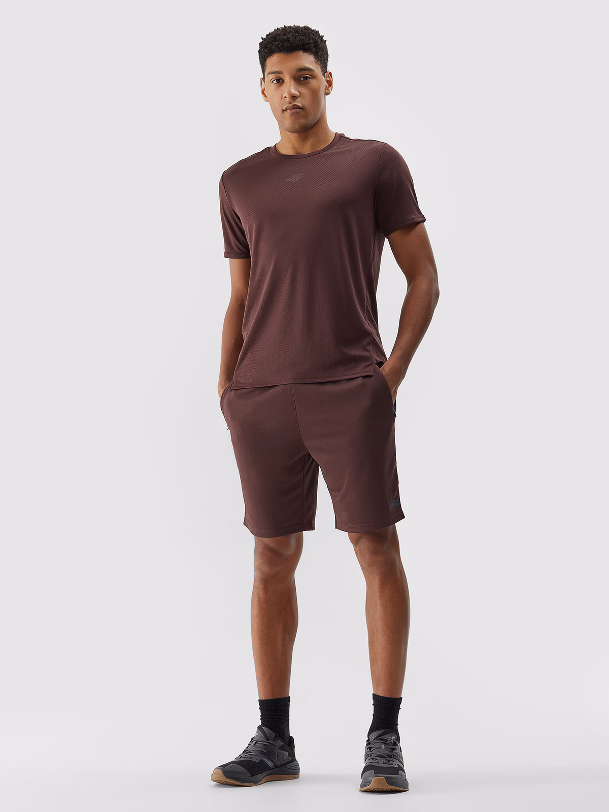 Spodenki treningowe szybkoschnące męskie - szare