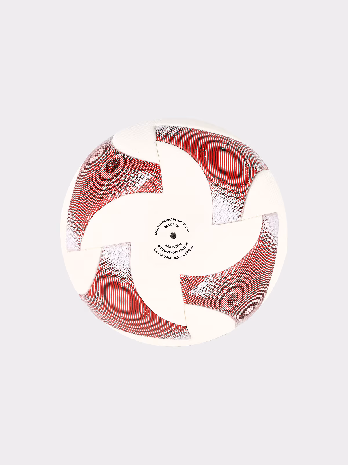 Piłka do piłki nożnej Inspira (rozmiar 5) łączona termicznie - czerwona