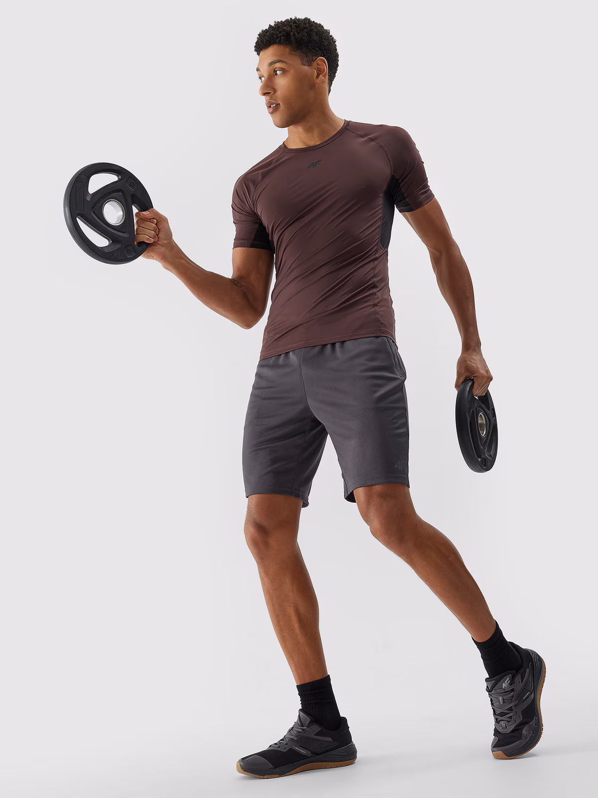 Spodenki treningowe szybkoschnące męskie - szare