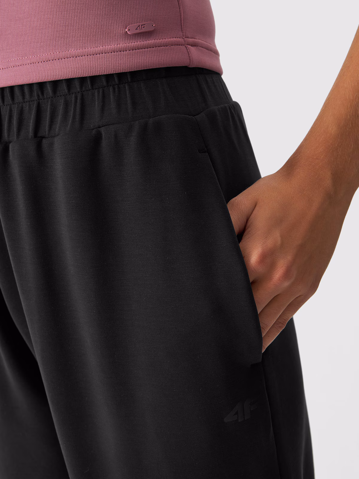 Spodnie dresowe z modalem damskie - fioletowe