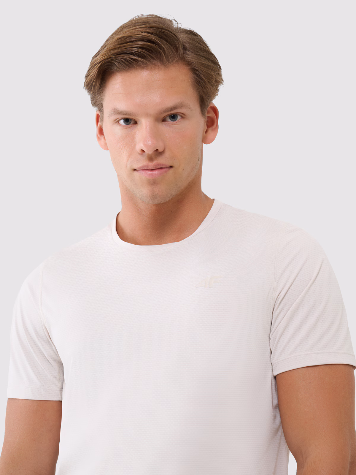 Koszulka treningowa regular szybkoschnąca męska - khaki