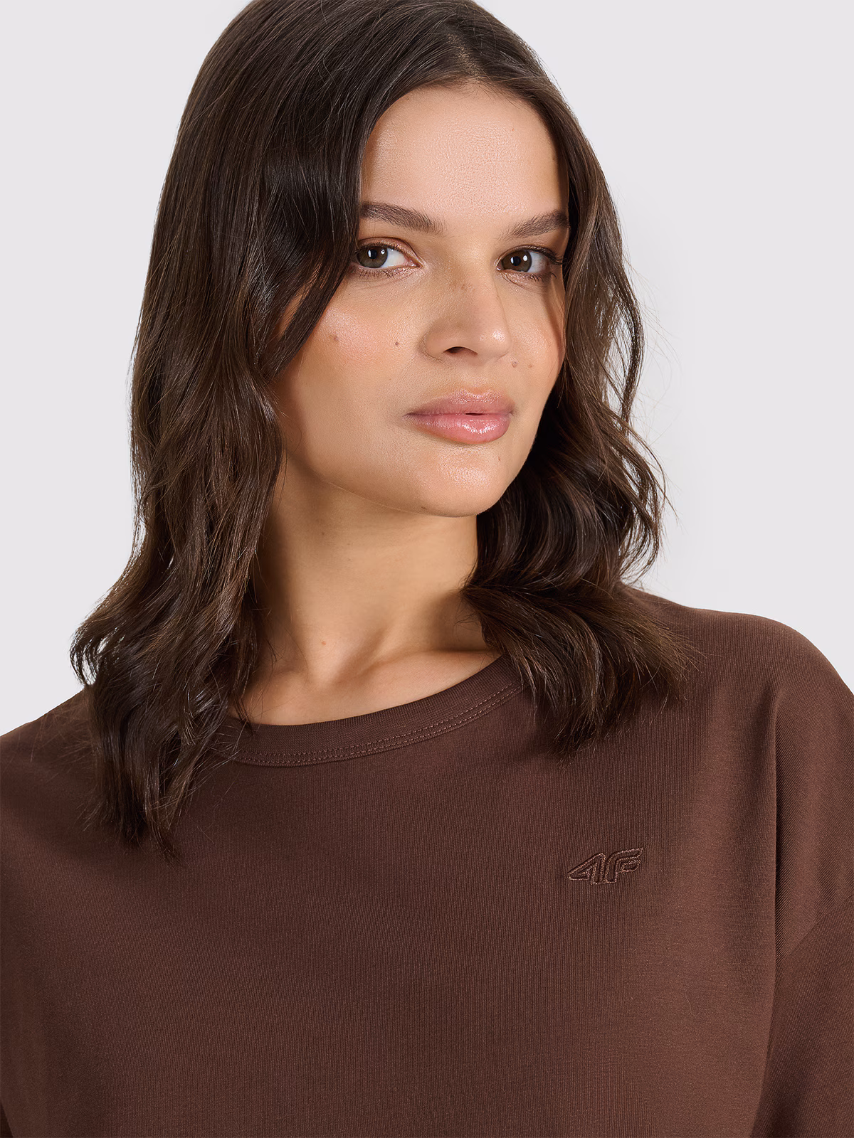 T-shirt oversize gładki uniseks - szary