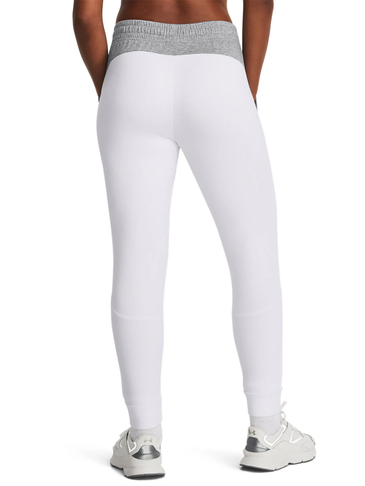 Spodnie treningowe damskie Under Armour Unstoppable Flc Jogger - białe