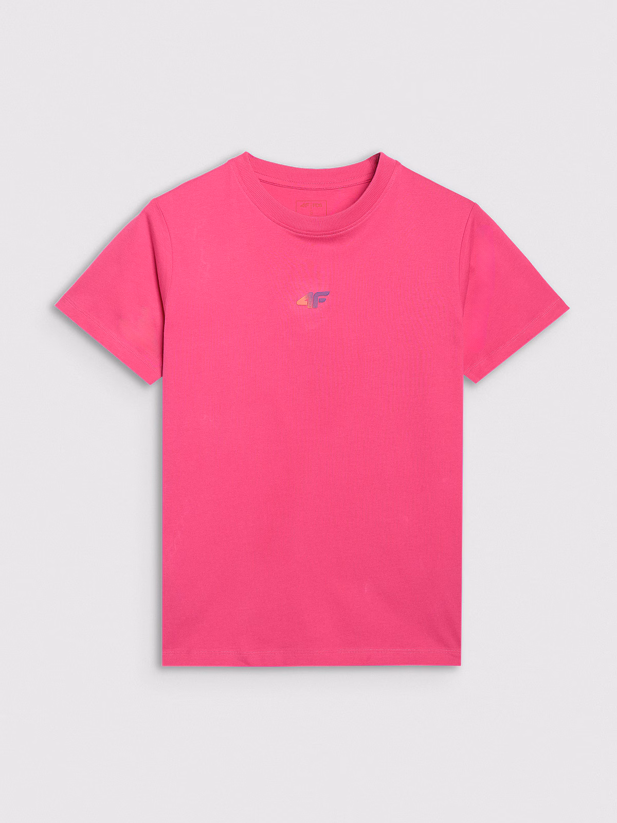 T-shirt oversize z nadrukiem damski - żółty