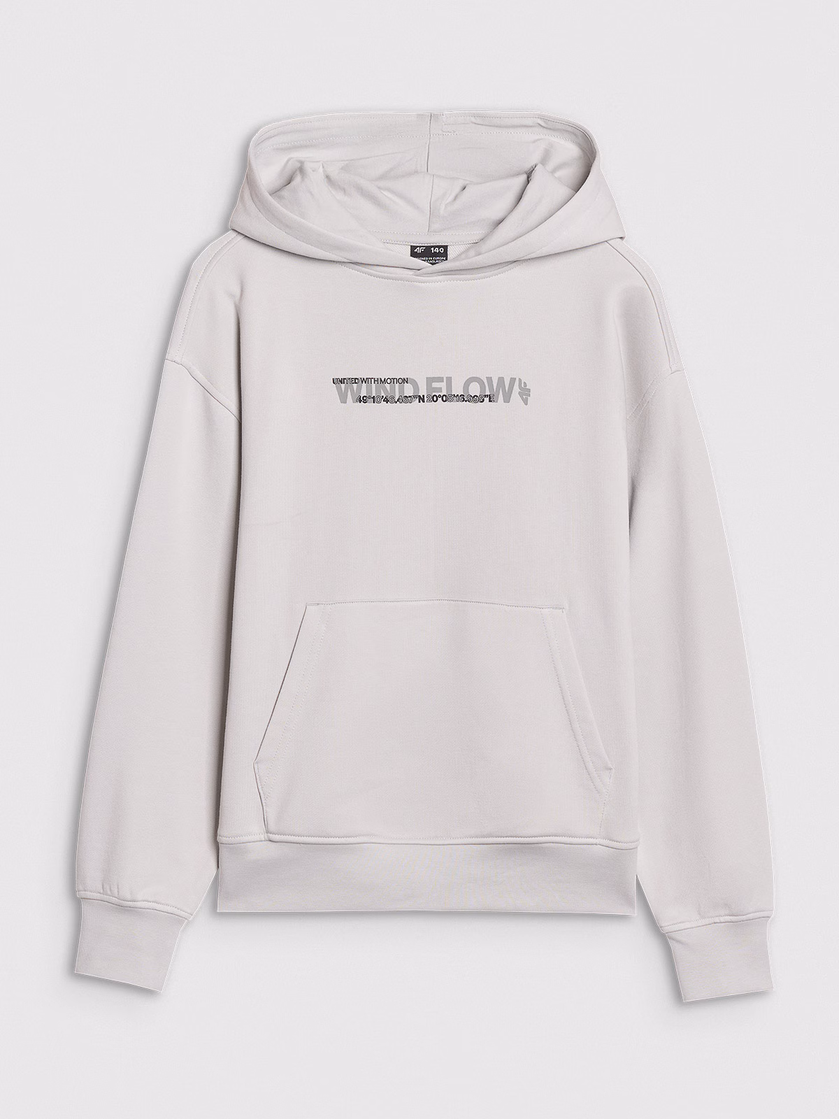 Bluza dresowa nierozpinana z kapturem chłopięca - szara