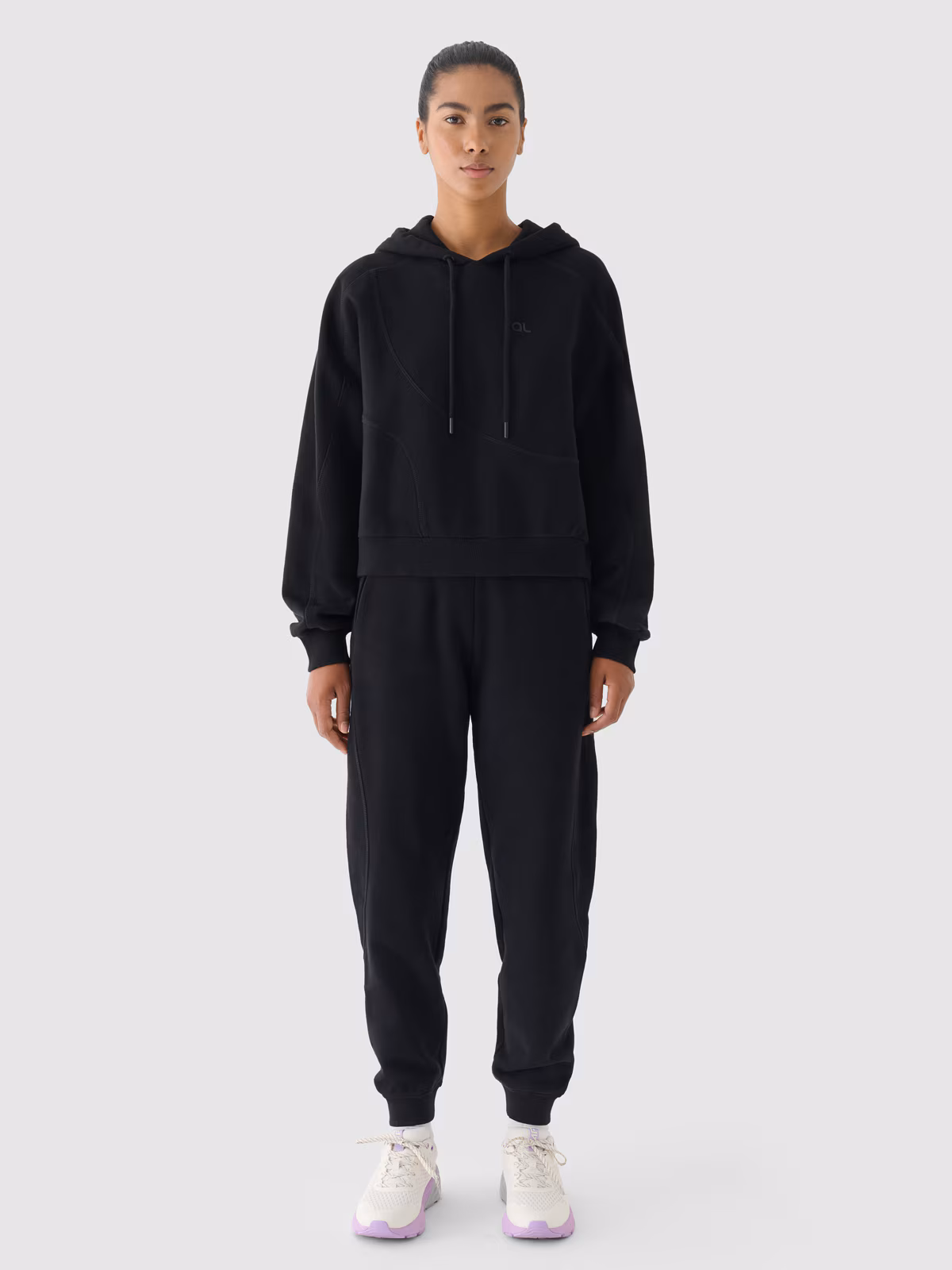 Bluza dresowa z kapturem damska 4F x Anna Lewandowska - beżowa