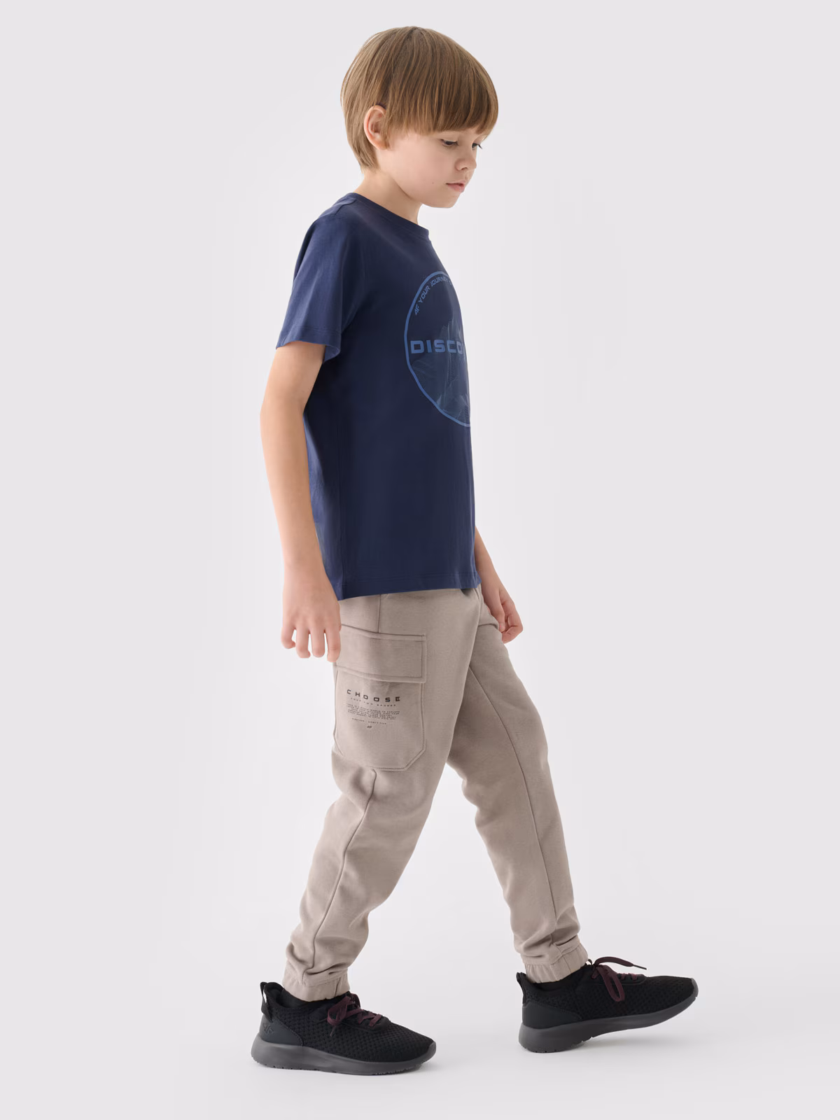 Spodnie dresowe joggery chłopięce - szare