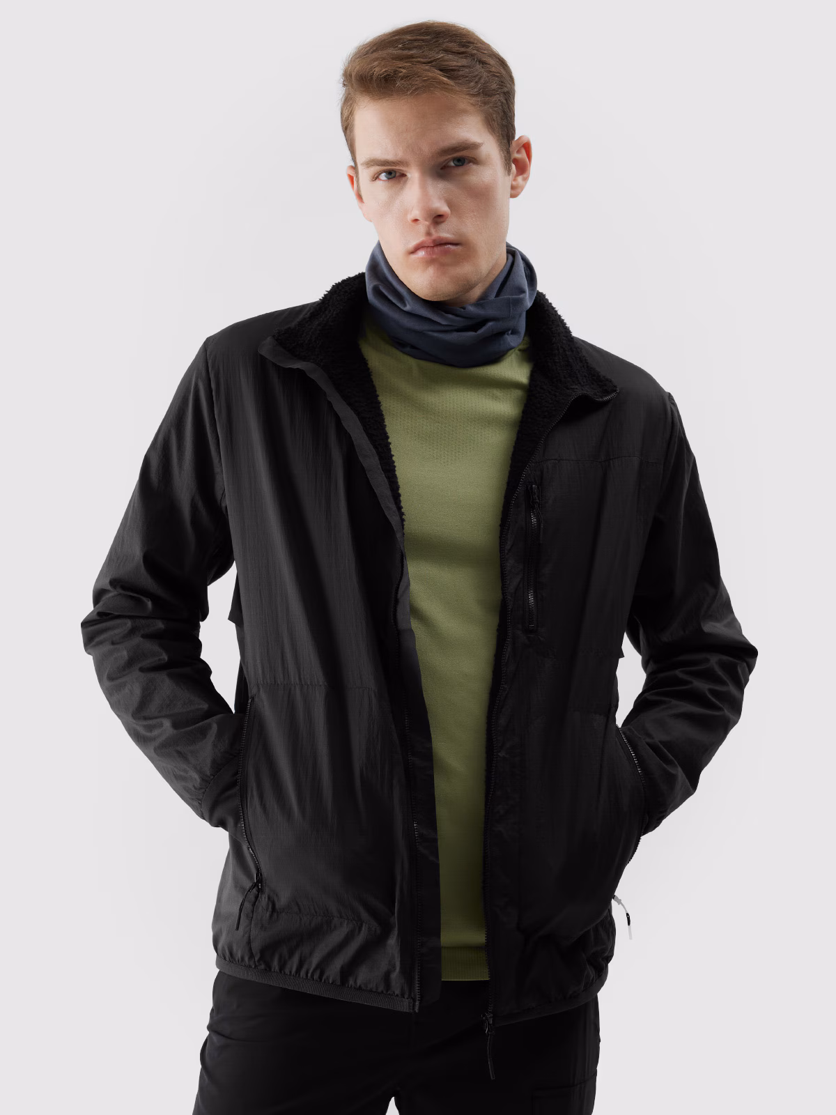 Kurtka trekkingowa Primaloft Active męska - czarna