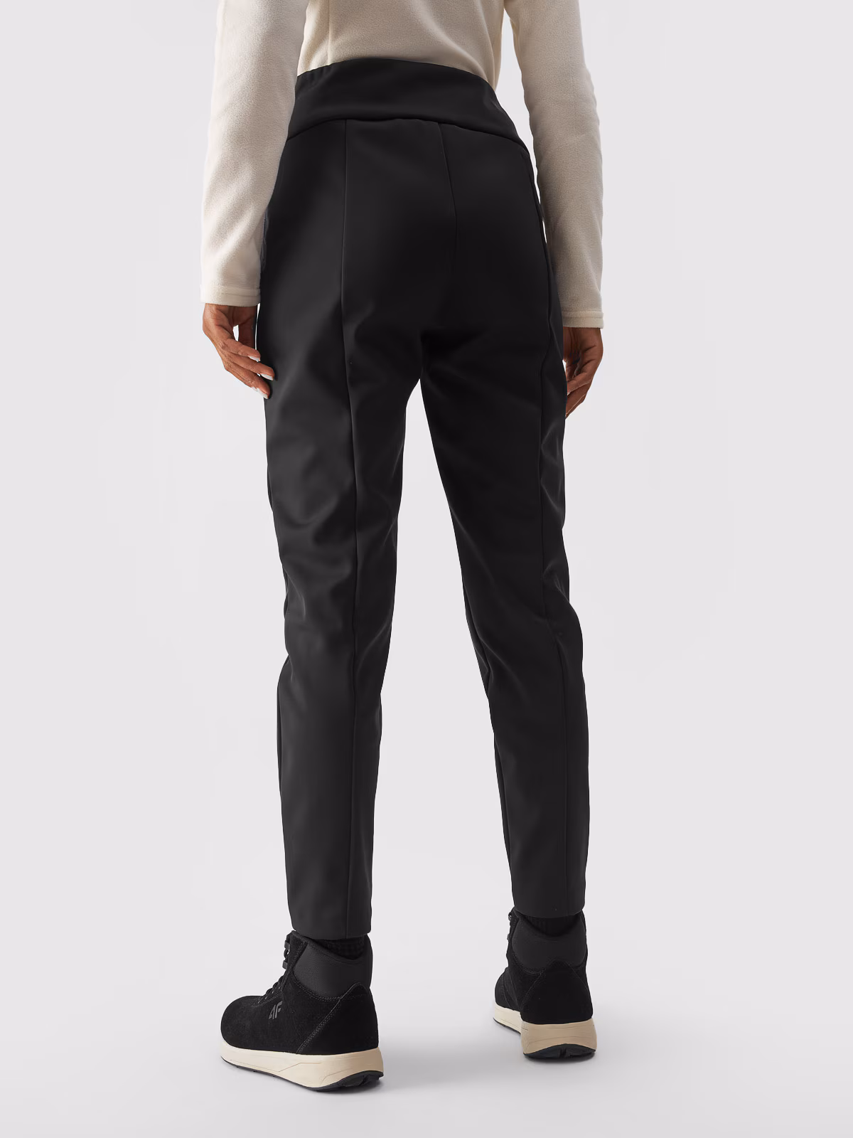 Spodnie narciarskie softshellowe membrana 10000 damskie - czarne