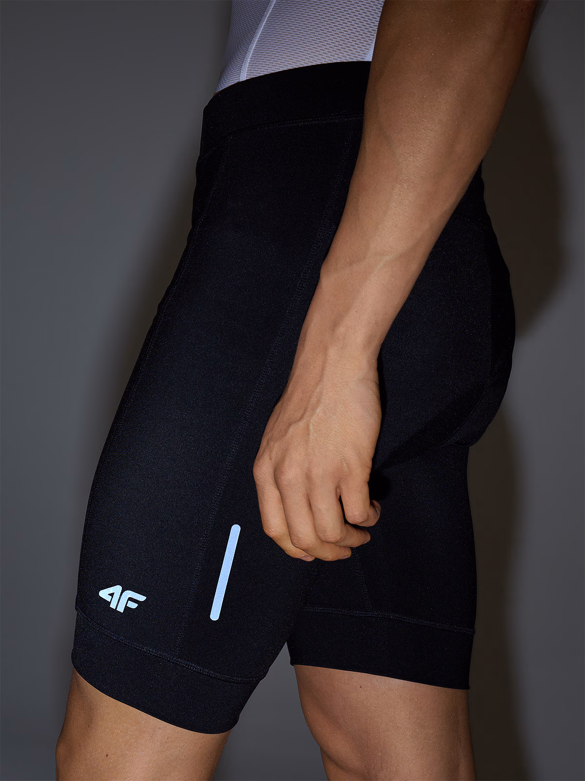 Legginsy krótkie rowerowe z żelowo-piankową wkładką męskie - czarne