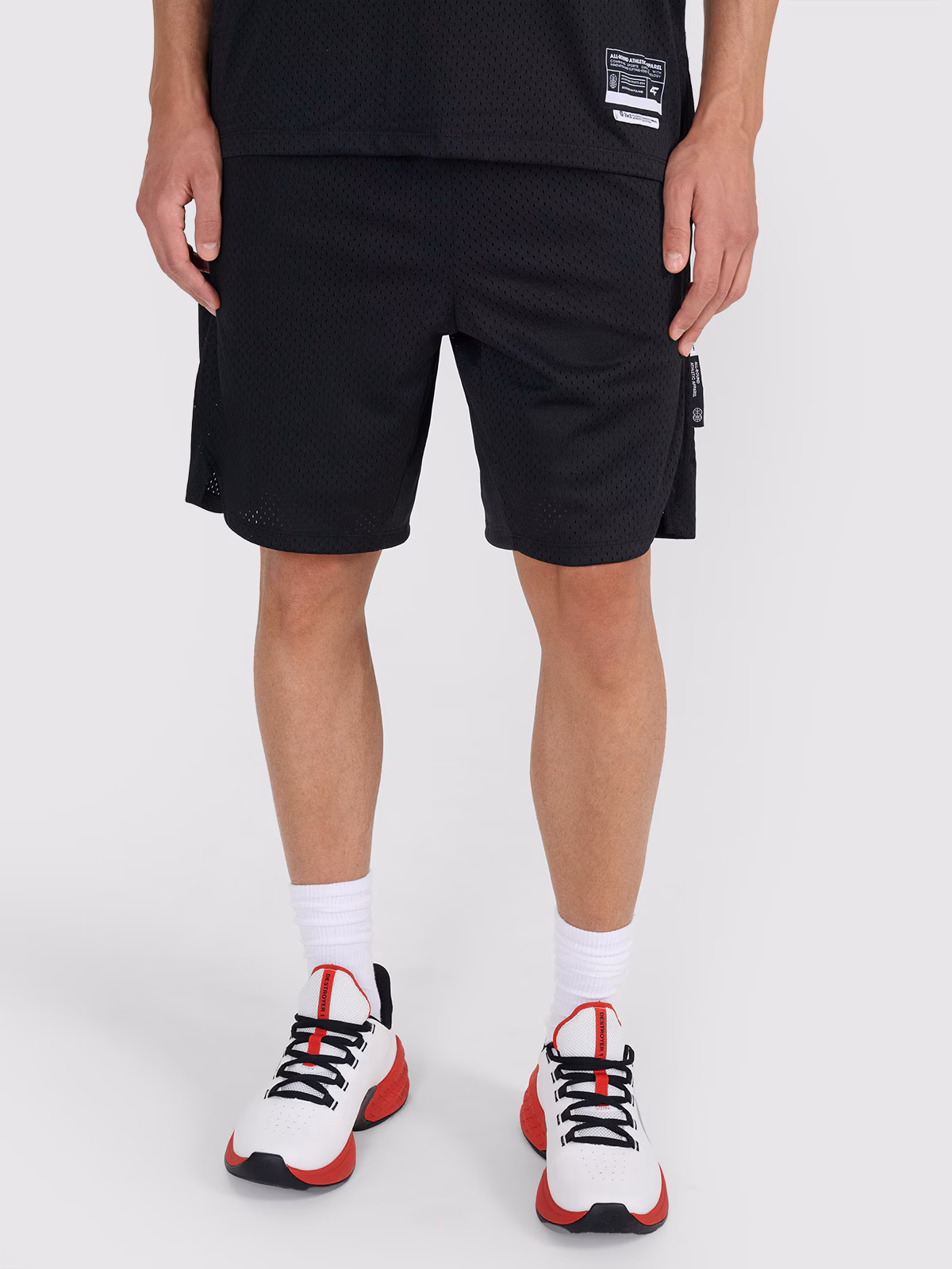 Spodenki do koszykówki szybkoschnące męskie - czarne