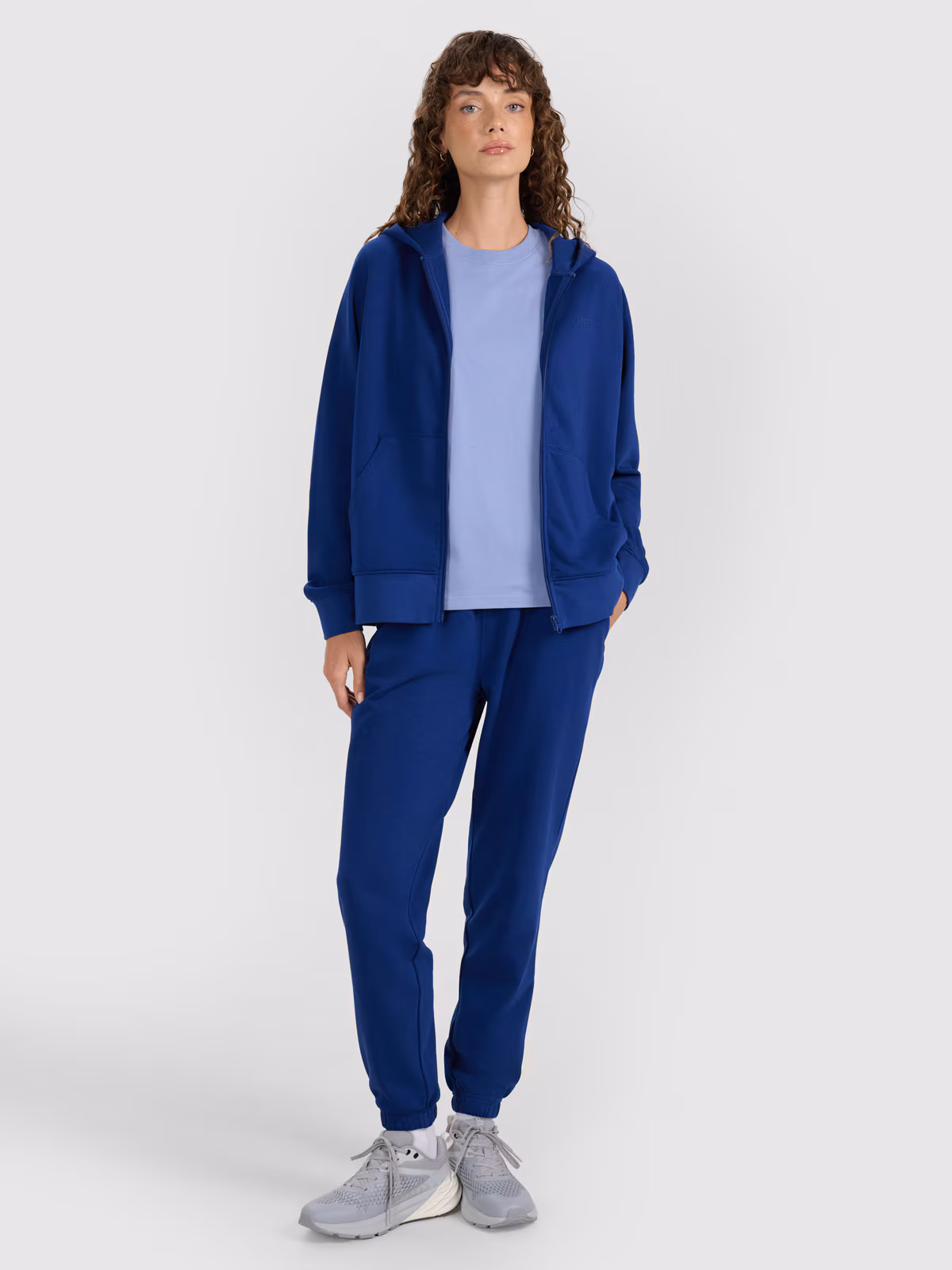Spodnie dresowe joggery damskie - granatowe