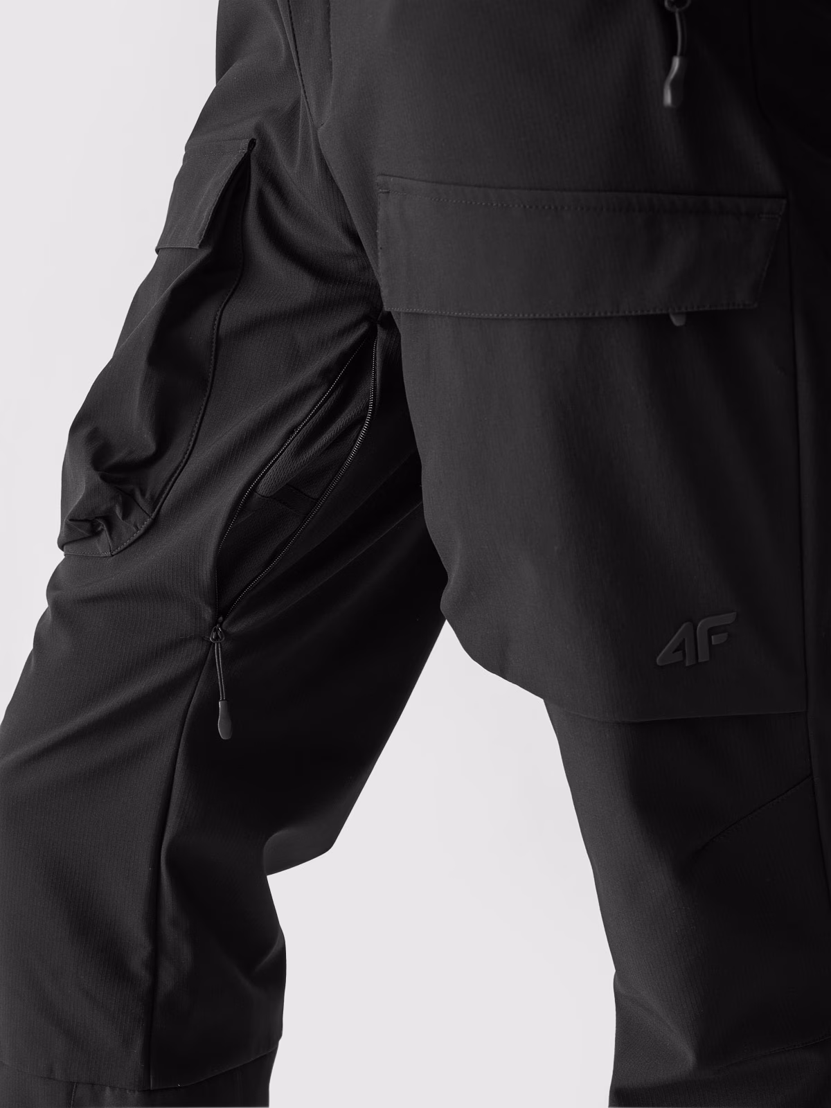 Spodnie narciarskie z szelkami membrana 15000 męskie - czarne