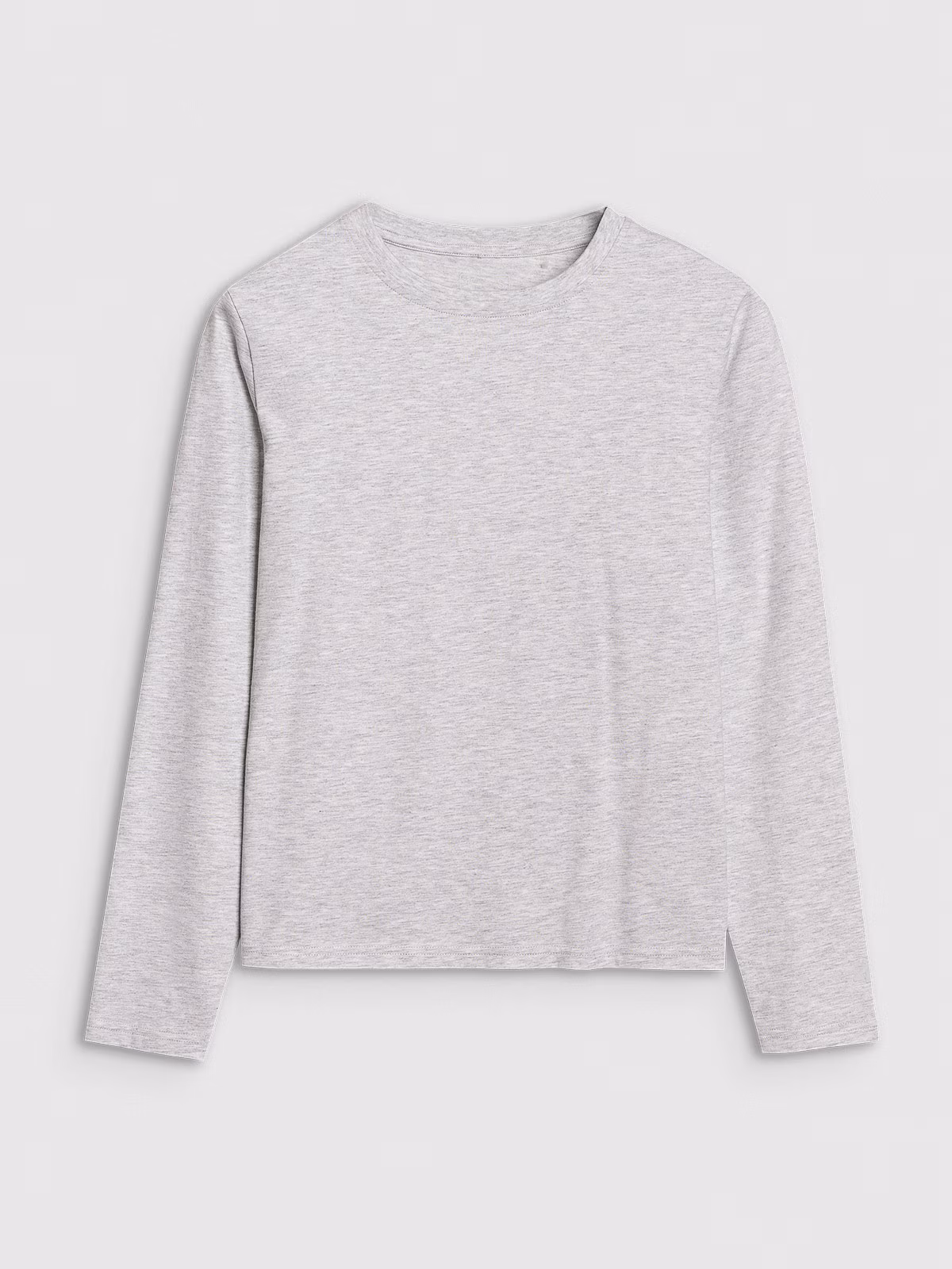 Longsleeve oversize gładki damski - szary