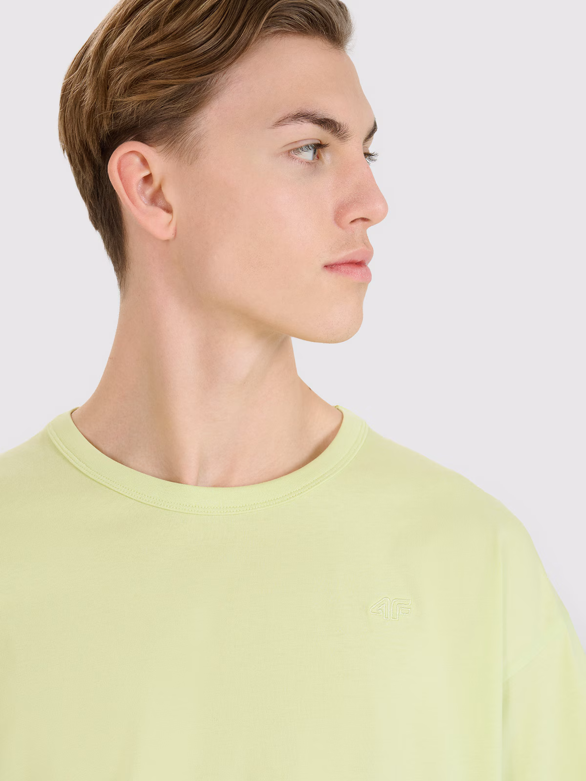 T-shirt oversize gładki uniseks - szary