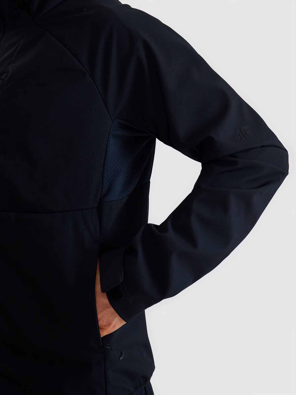 Kurtka softshell wiatroodporna membrana 10000 męska - granatowa