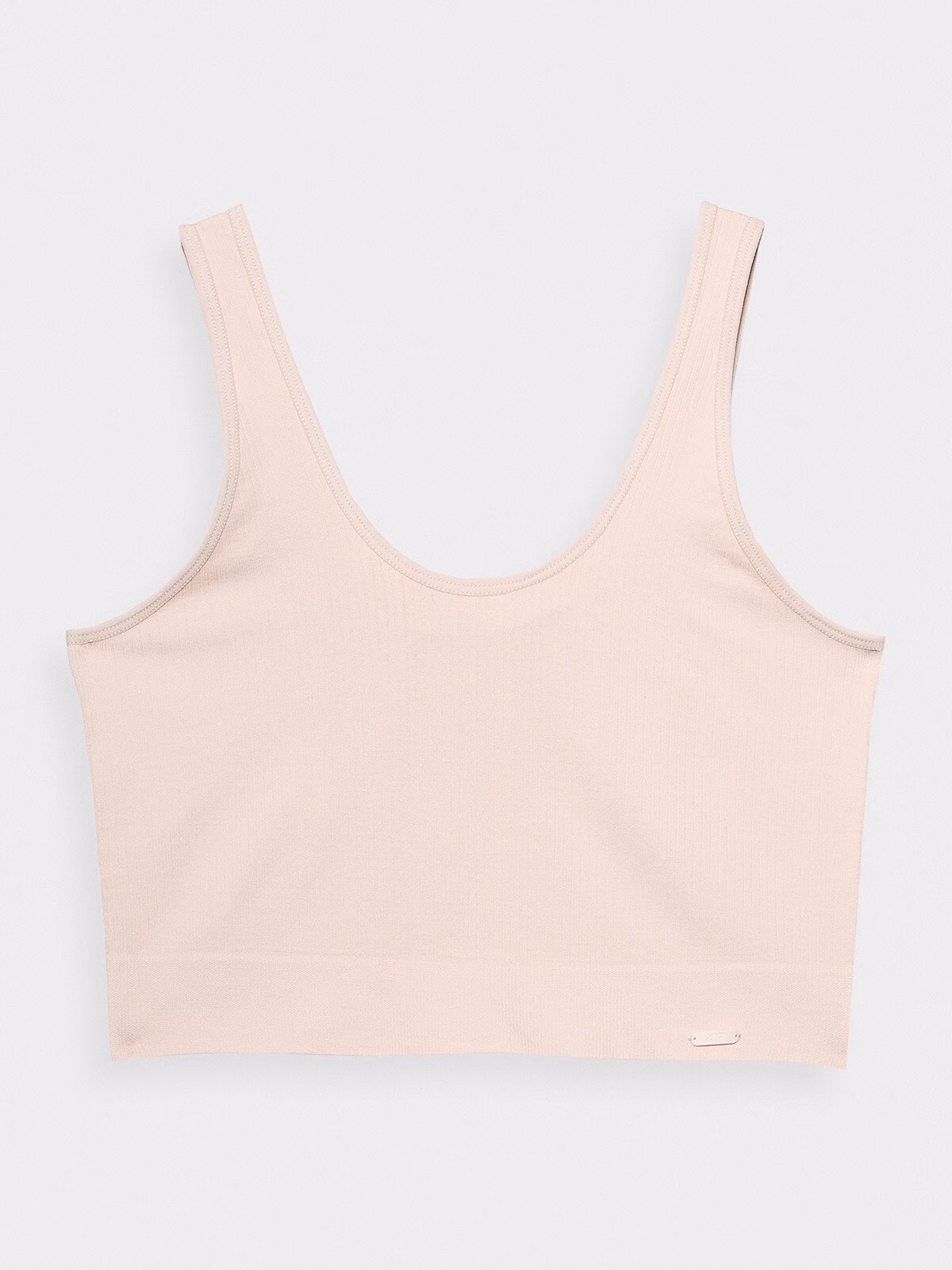 Crop-top z prążkowanej dzianiny damski