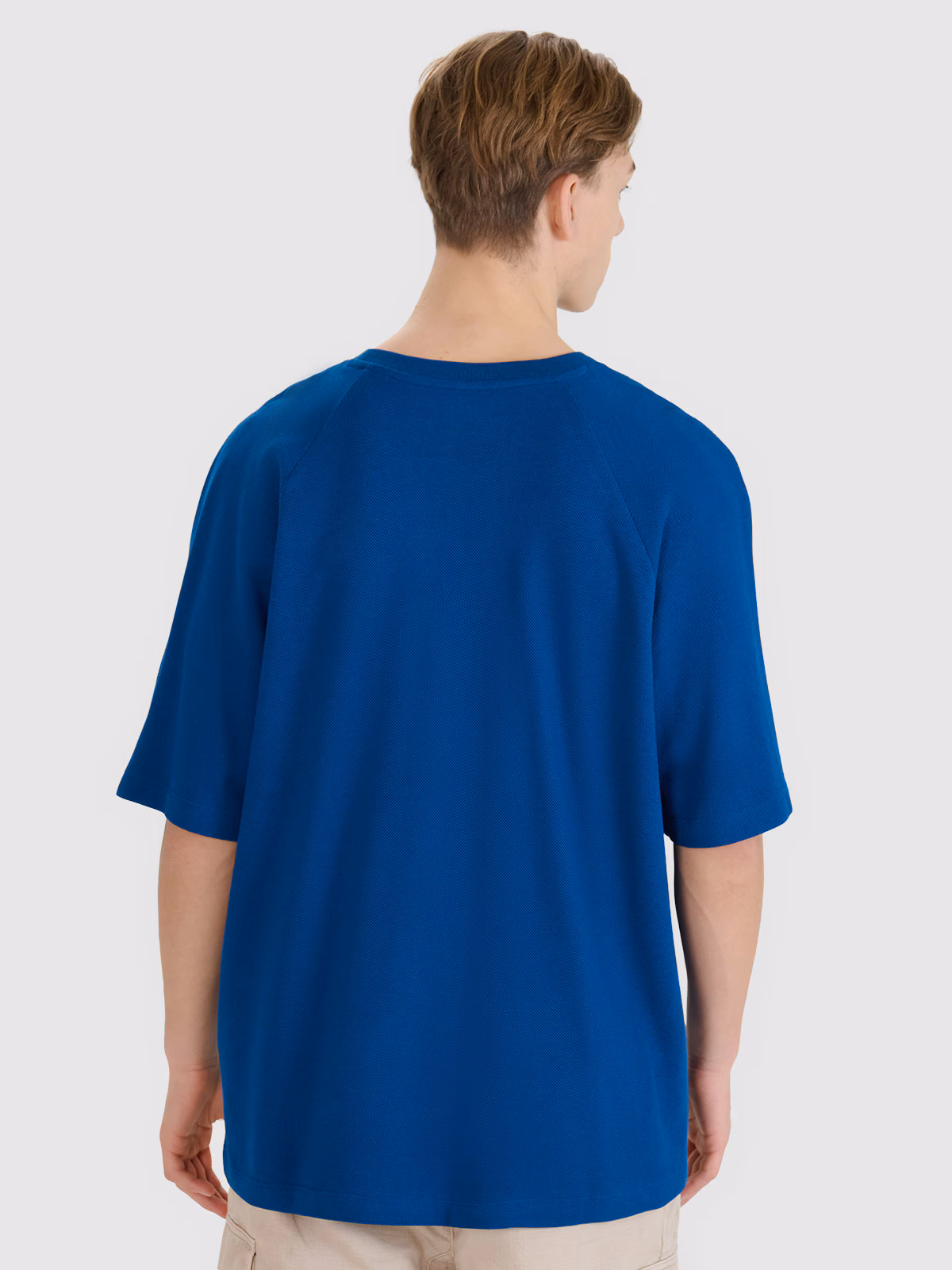 T-shirt oversize z modalem męski - biała